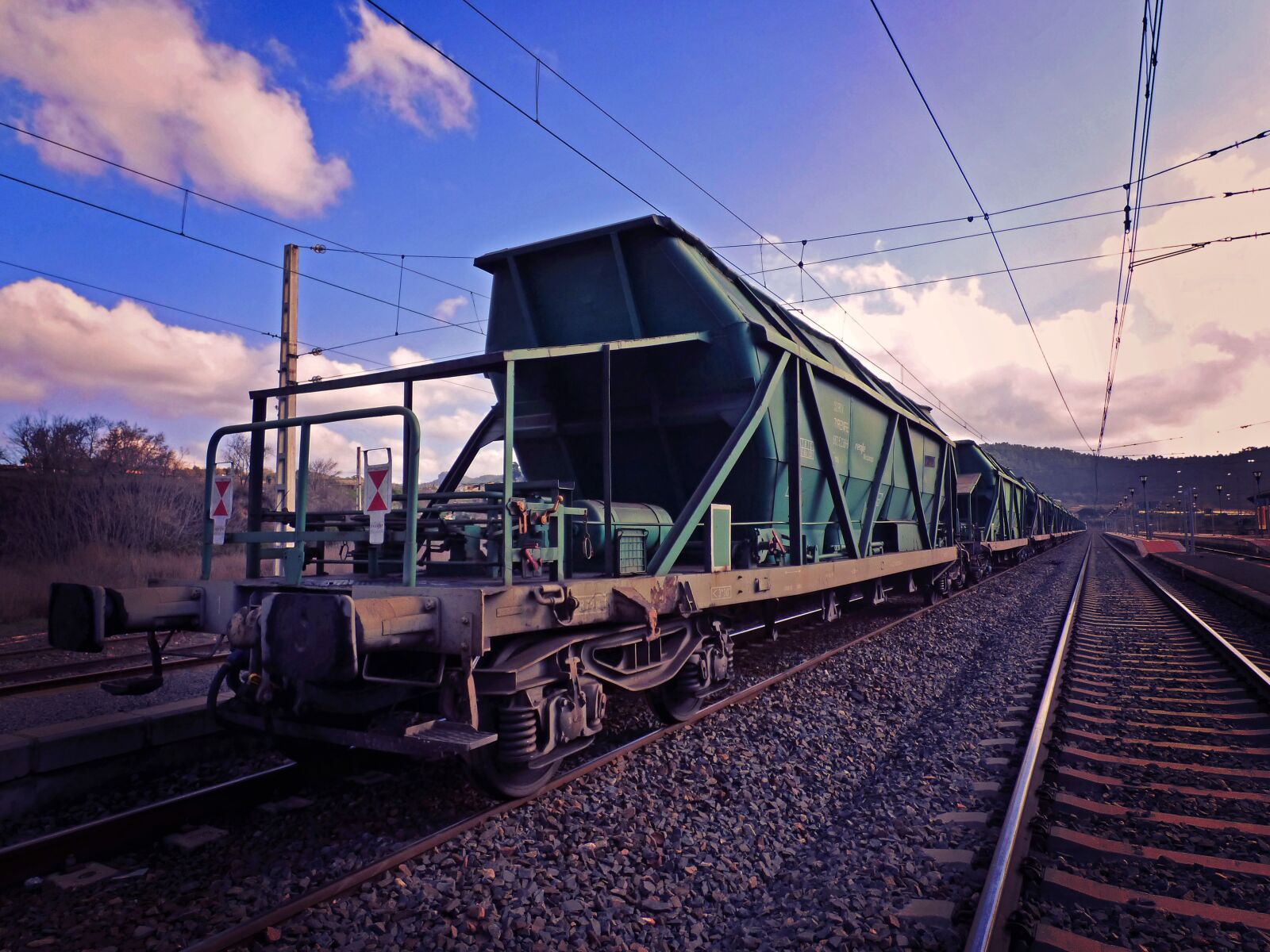 Panasonic Lumix DMC-FZ70 sample photo. Goods, railway, cargo train photography