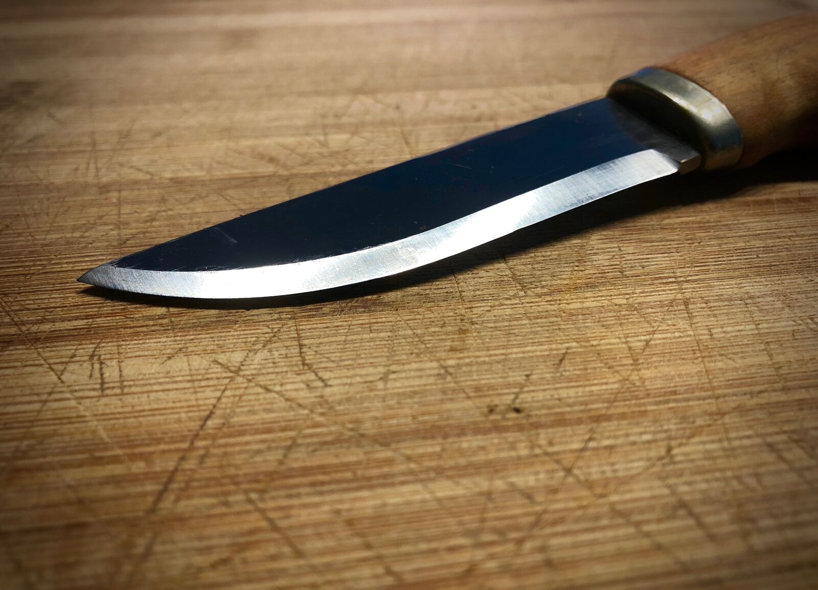 iPhone X back dual camera 4mm f/1.8 sample photo. Knife, blade, sharp photography