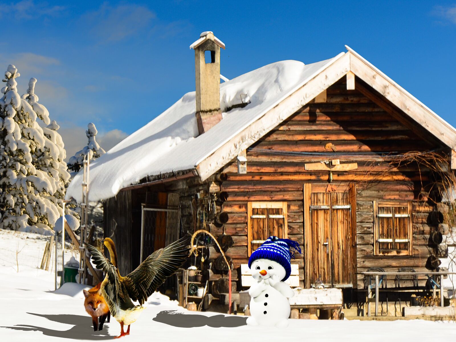 Panasonic DMC-G70 sample photo. Winter, season, hut photography