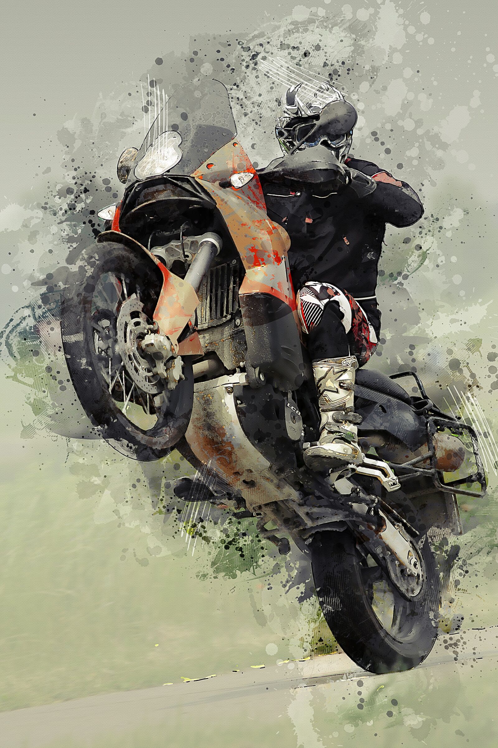 KONICA MINOLTA DYNAX 7D sample photo. Wheelie, motorcycle, bike photography