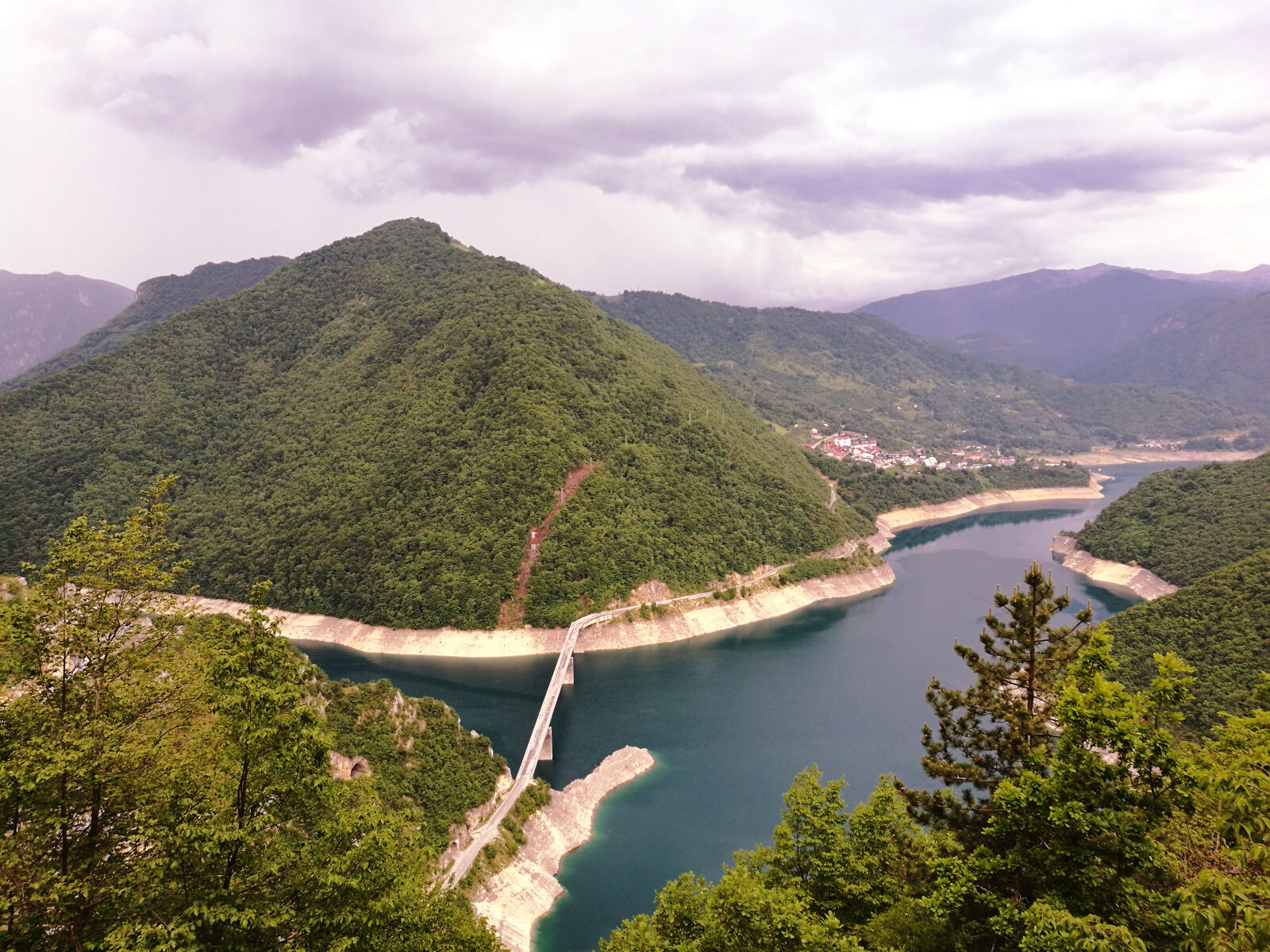 HUAWEI P9 sample photo. Bridge, lake, mountains, muntenegro photography