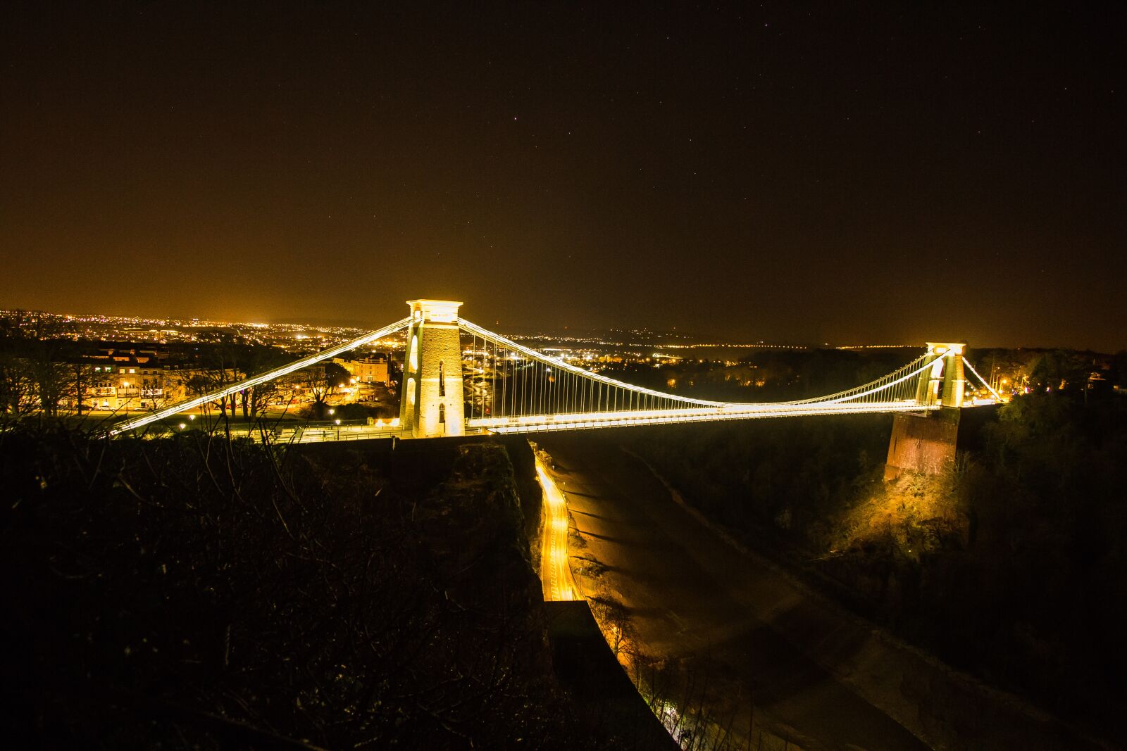 Canon EF-S 10-22mm F3.5-4.5 USM sample photo. Bridge, night, lights photography