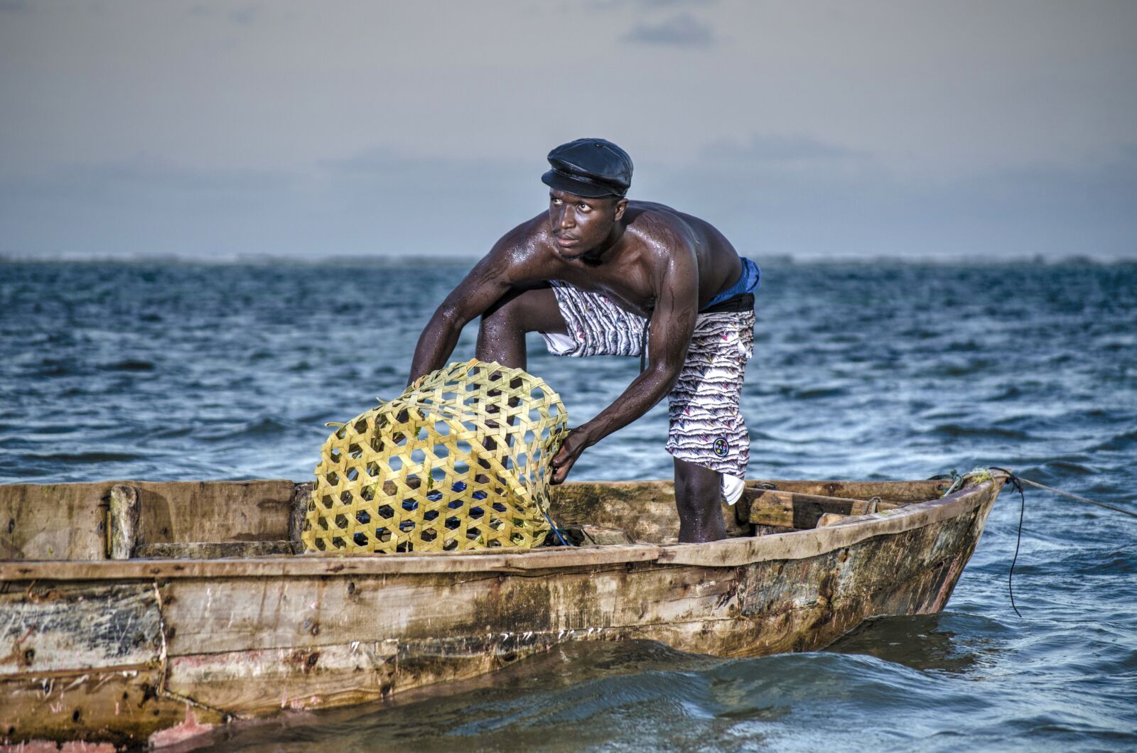 Nikon D5100 sample photo. Fisherman, sea, kenya photography