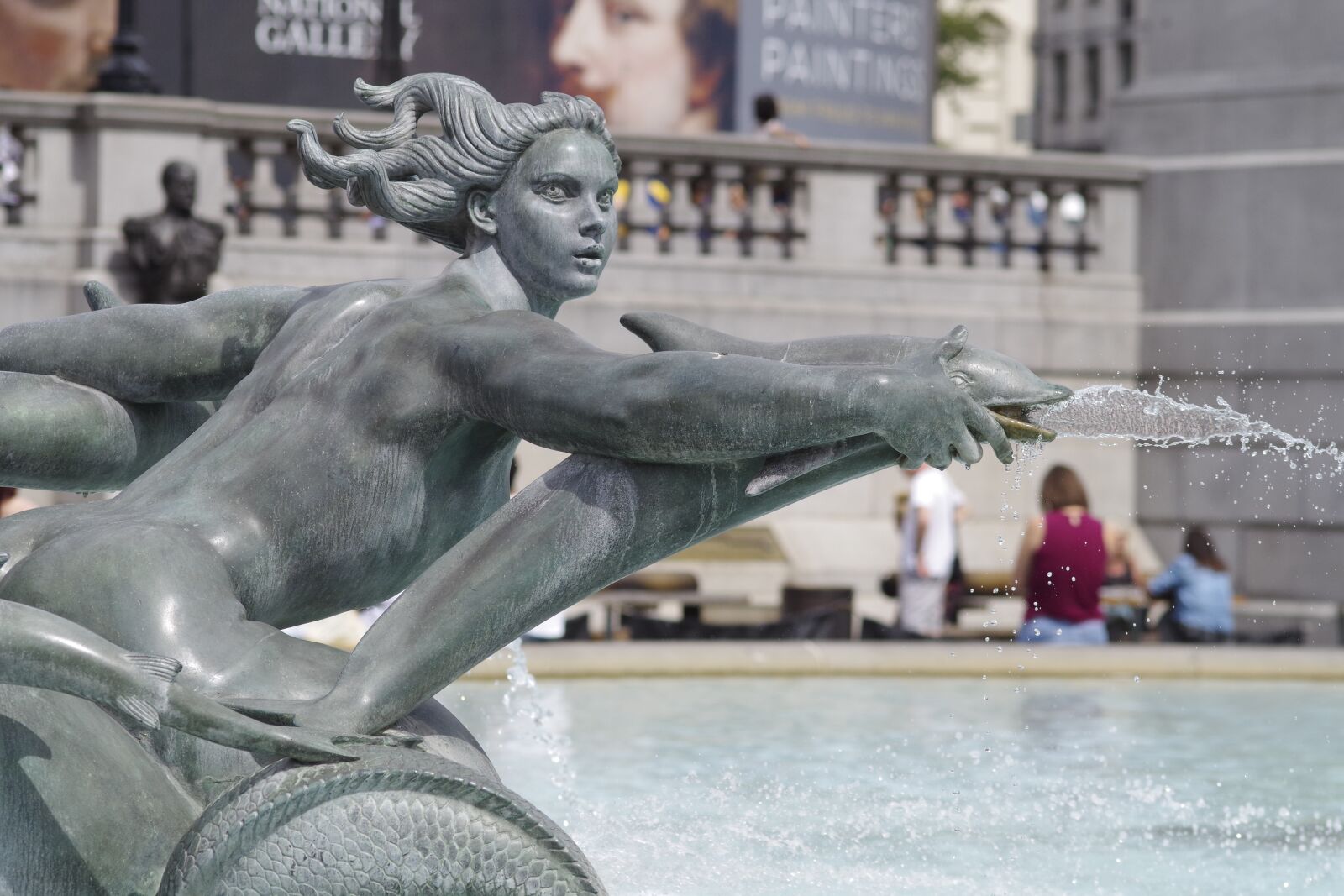 Pentax K-S1 sample photo. Trafalgar square, fountain, tourists photography