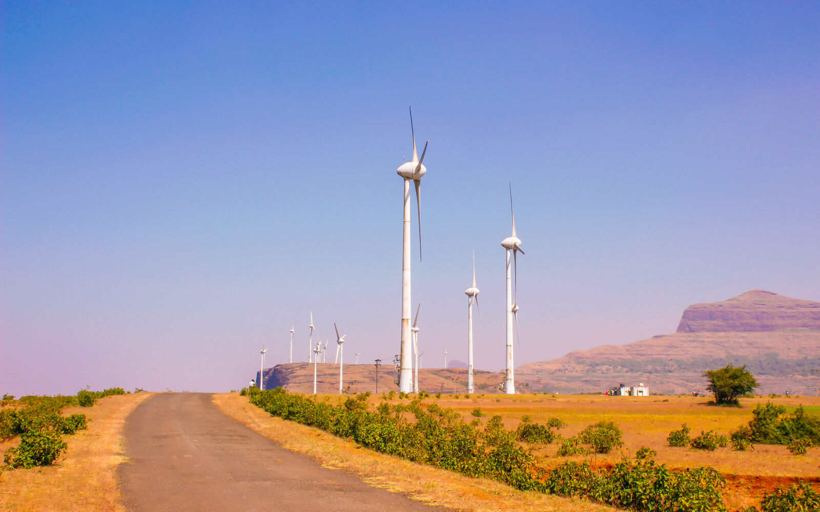 Canon EOS 600D (Rebel EOS T3i / EOS Kiss X5) sample photo. Mountains, road, windmill, windmills photography
