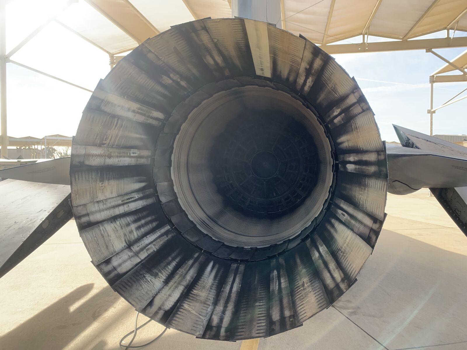 Apple iPhone XS Max sample photo. Jet engine, fighter jet photography