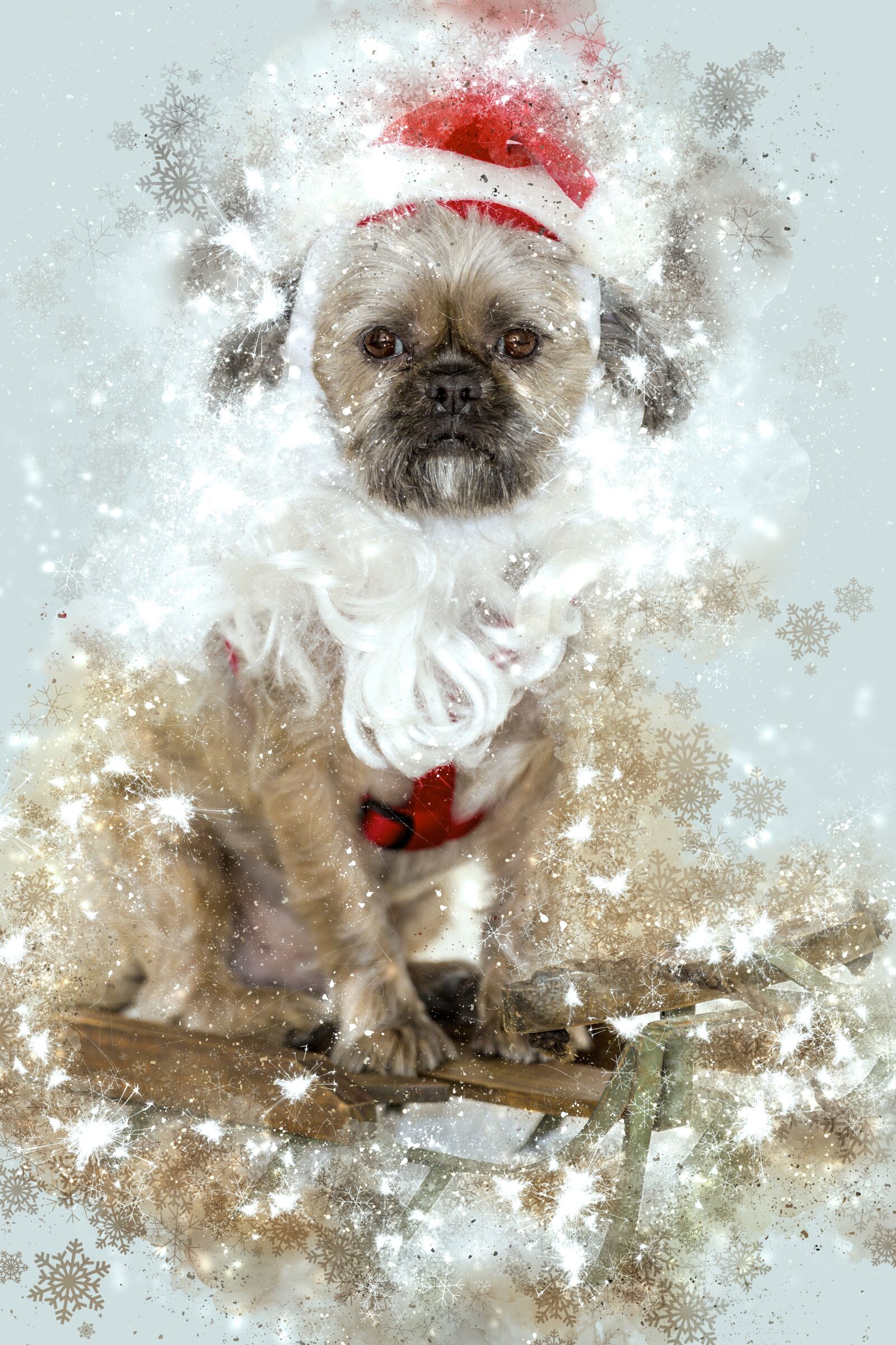 Canon EF 70-200mm F4L IS USM sample photo. Christmas dog, animal, pet photography