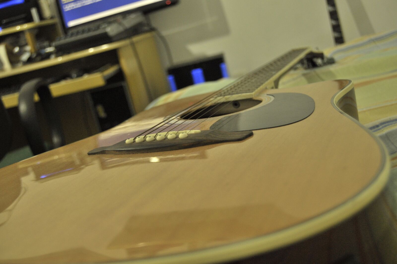 Nikon D90 sample photo. Guitar, acoustic, sound photography