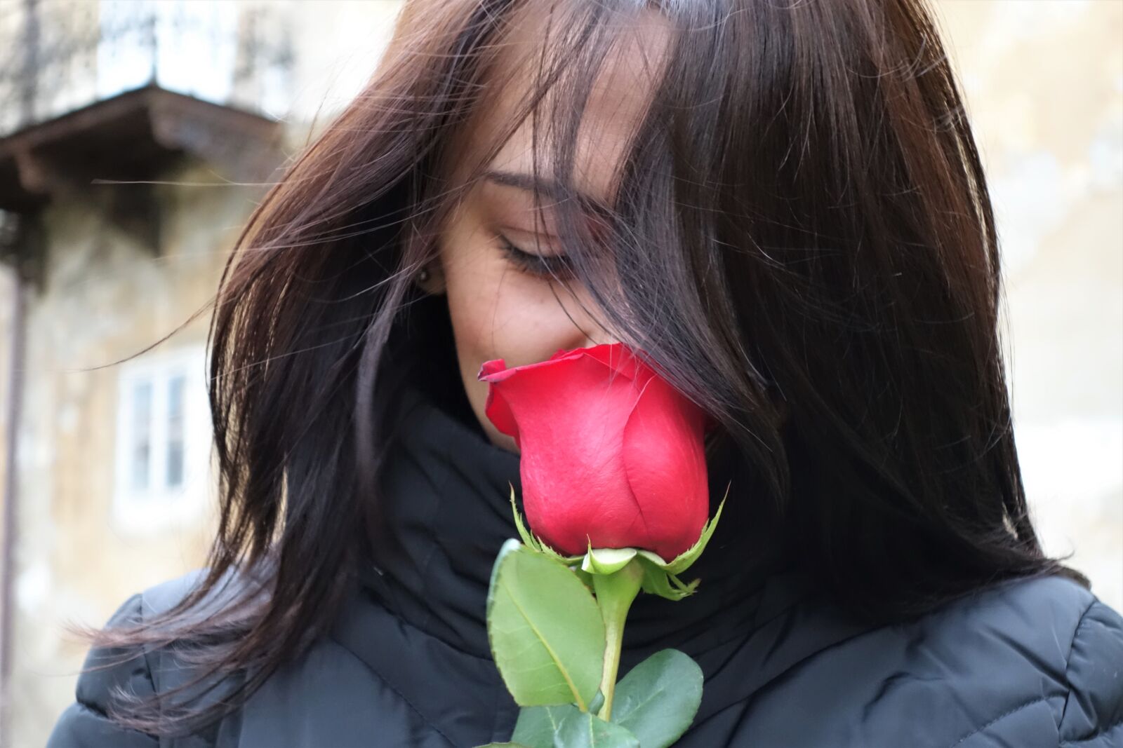 Sony Cyber-shot DSC-RX100 II sample photo. Girl with red rose photography
