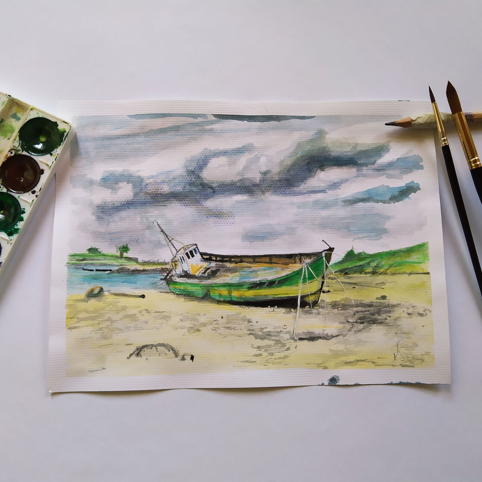Xiaomi Redmi Note 7 sample photo. Watercolor, painting, artwork photography