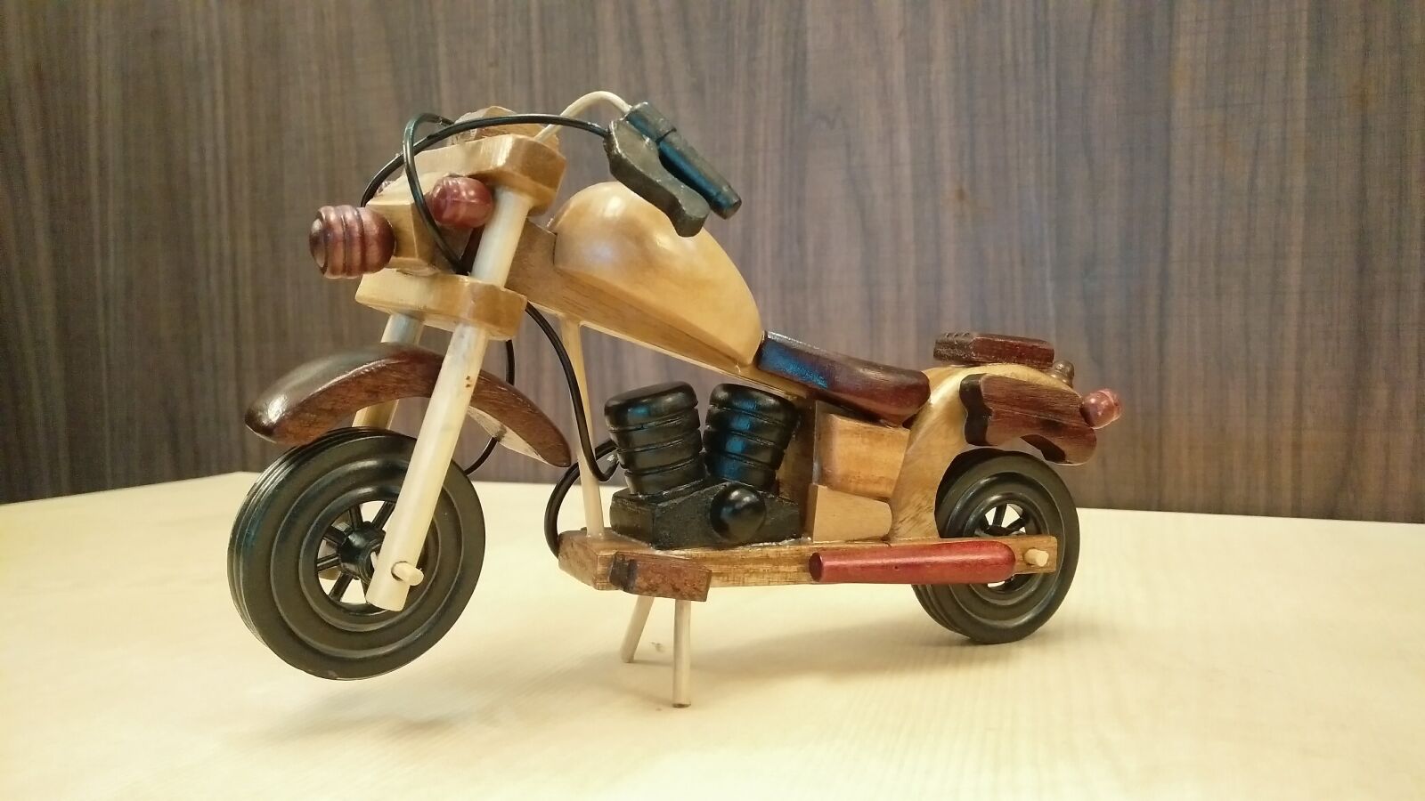 OnePlus ONE E1003 sample photo. Bike, miniature, wooden, bike photography