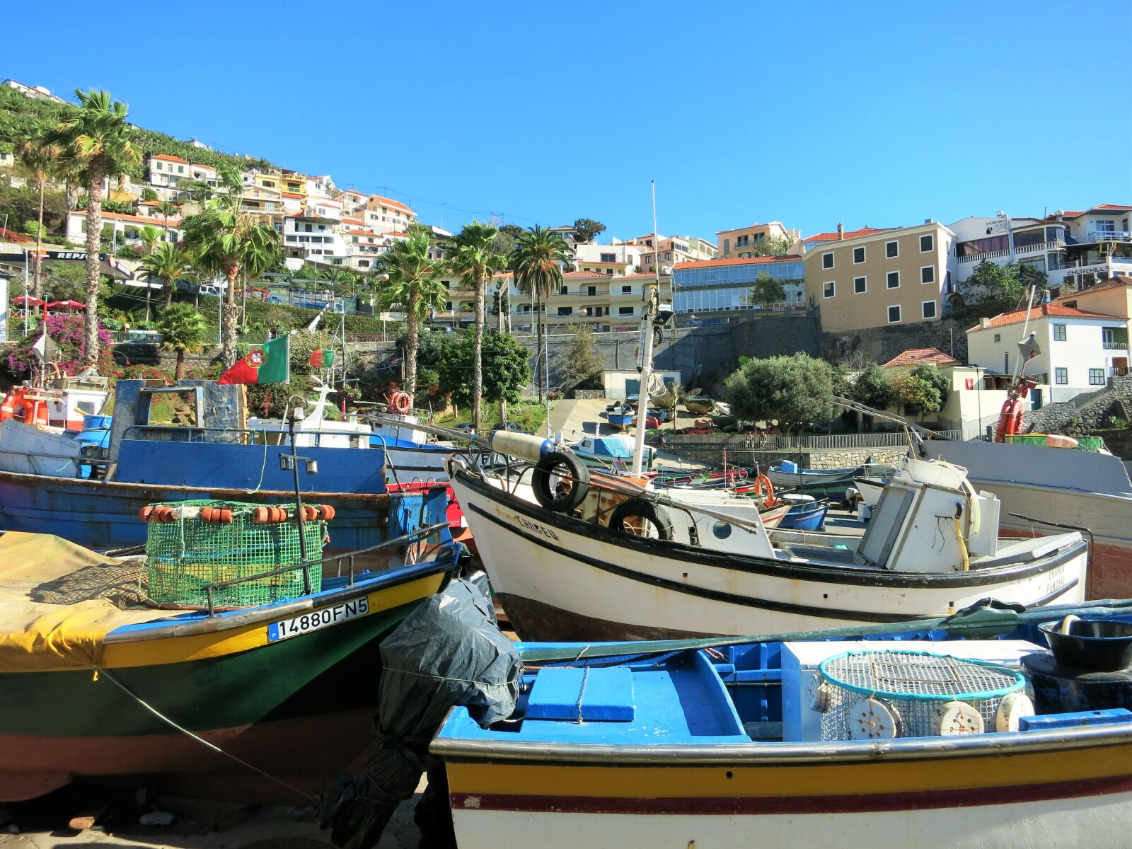 Canon PowerShot S110 sample photo. Madeira, fishing port, boats photography