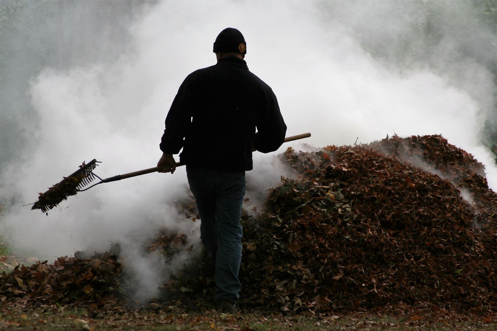 Canon EOS 350D (EOS Digital Rebel XT / EOS Kiss Digital N) sample photo. Smoke, bonfire, autumn photography