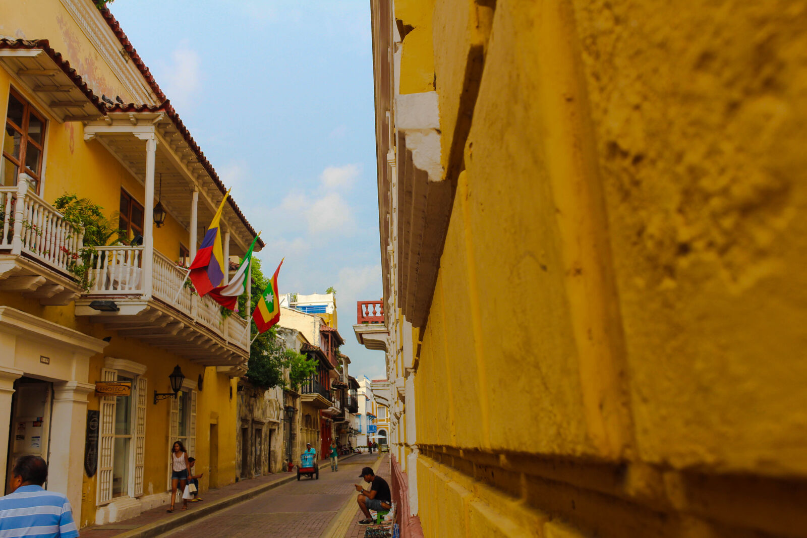 Canon EOS 1300D (EOS Rebel T6 / EOS Kiss X80) sample photo. Flags, wall, yellow photography