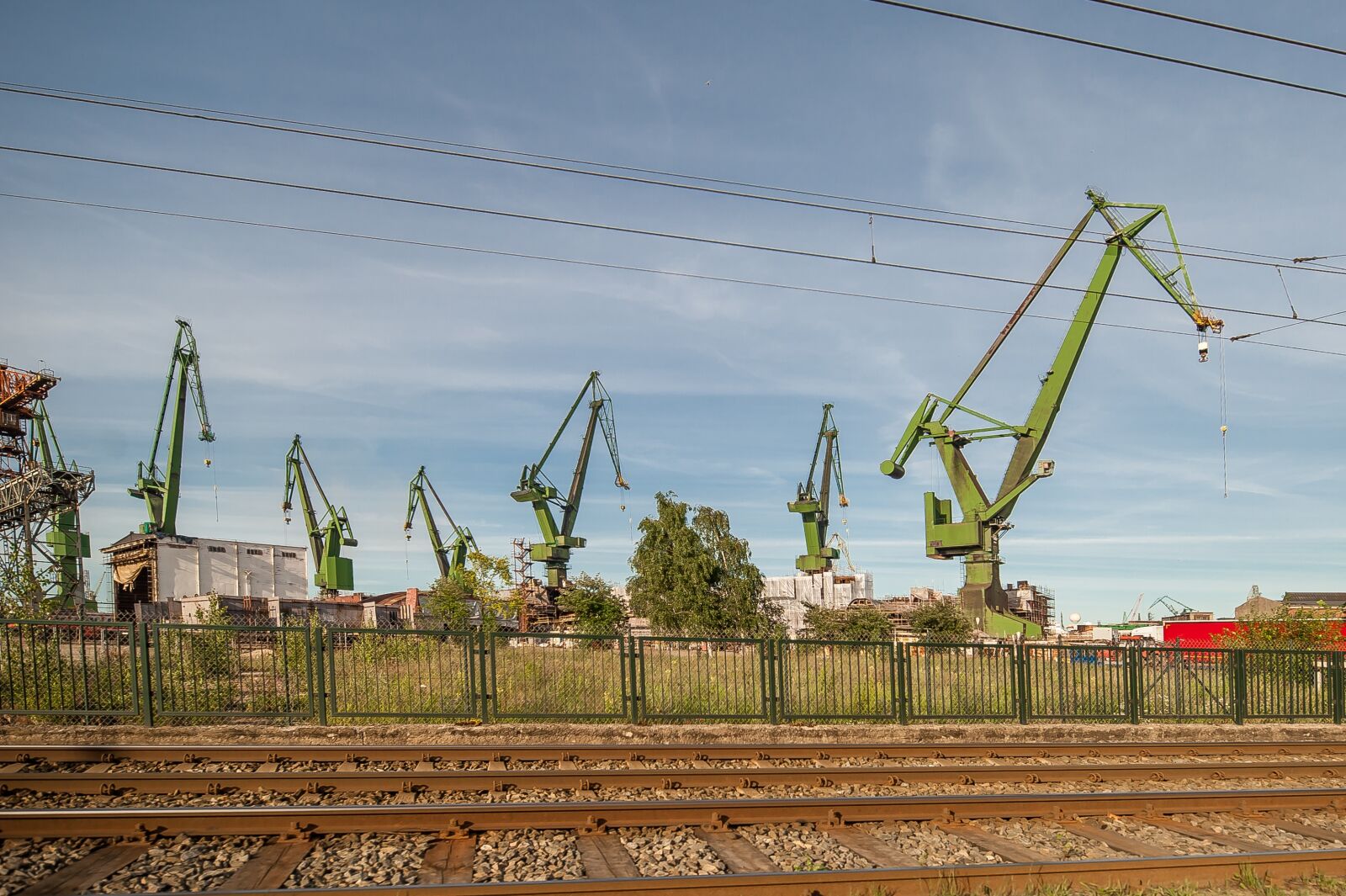 Nikon D700 sample photo. Gdańsk, cranes, boatyard photography