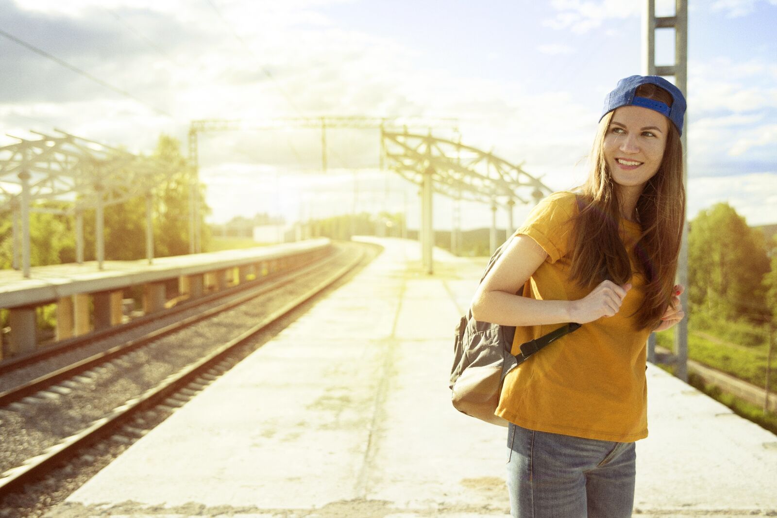 Nikon D600 sample photo. Model, person, railway photography