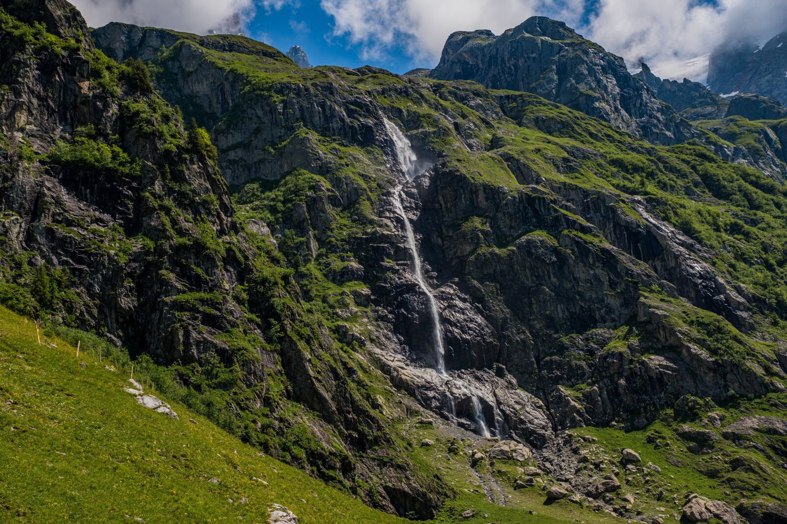 Sony a7R III sample photo. Mountains, alpine, waterfall photography