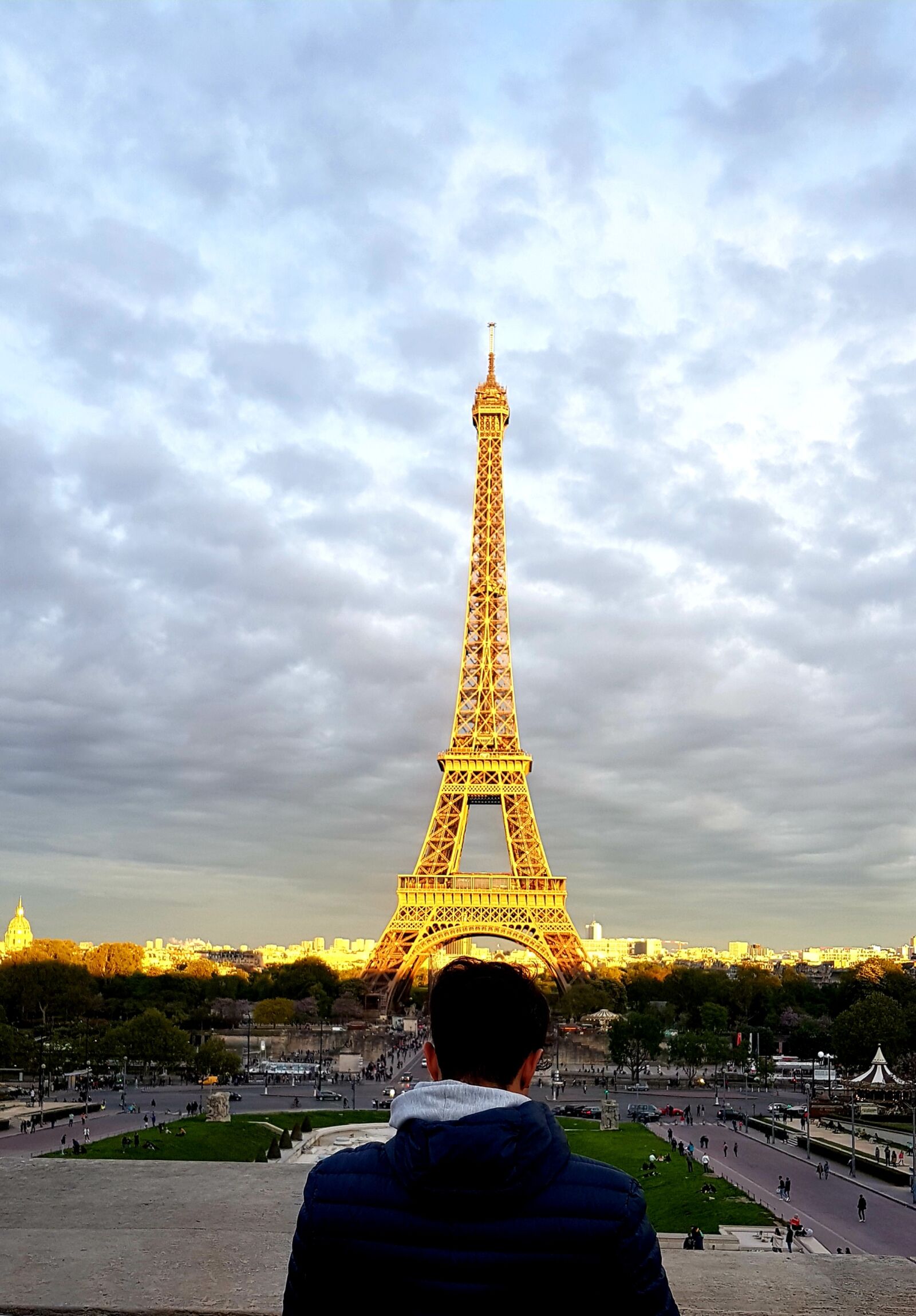 Samsung Galaxy S7 Edge sample photo. Eiffel tower, paris, clouds photography