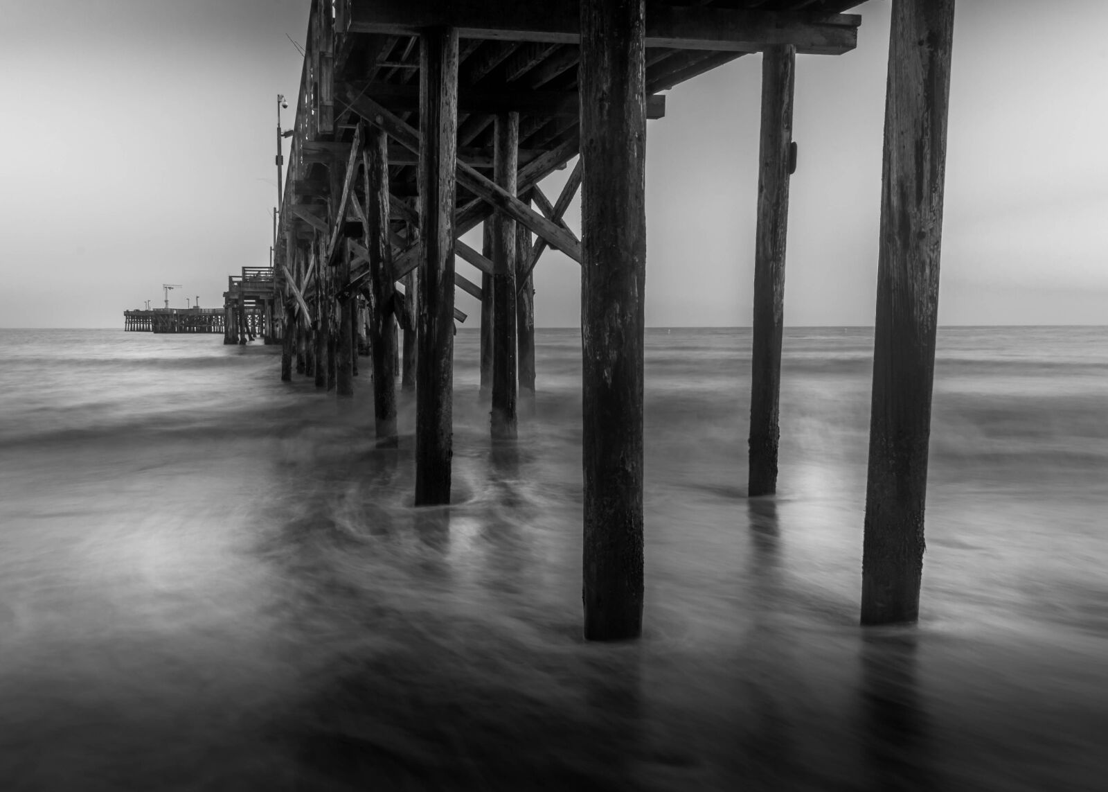 Nikon D3100 sample photo. Pier, santa barbara, black photography