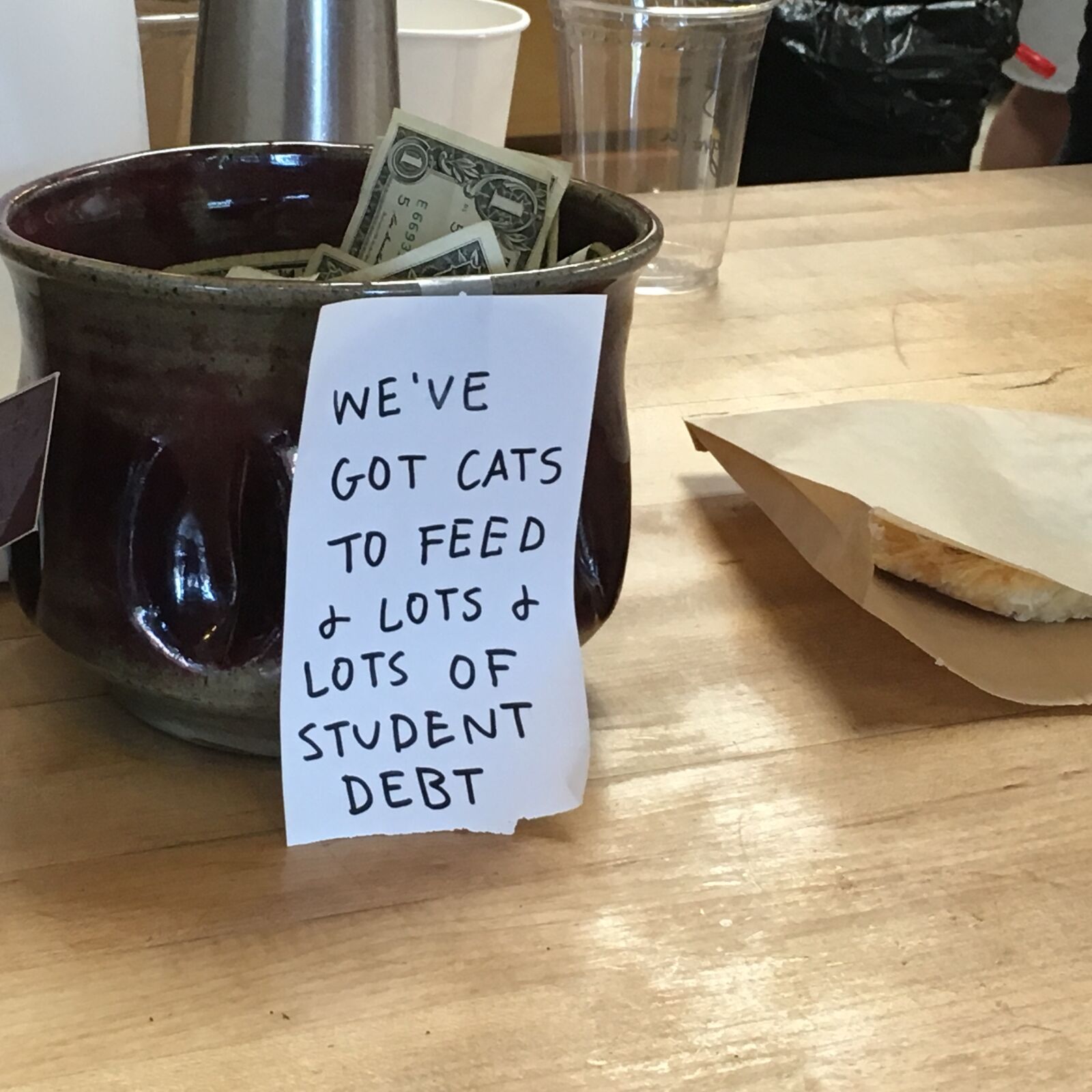 Apple iPhone 6s sample photo. Tip jar, coffeeshop, tips photography