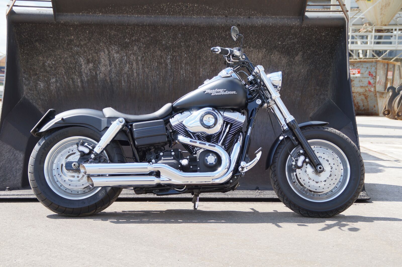 Sony DT 18-200mm F3.5-6.3 sample photo. Harley, harley davidson, fatbob photography