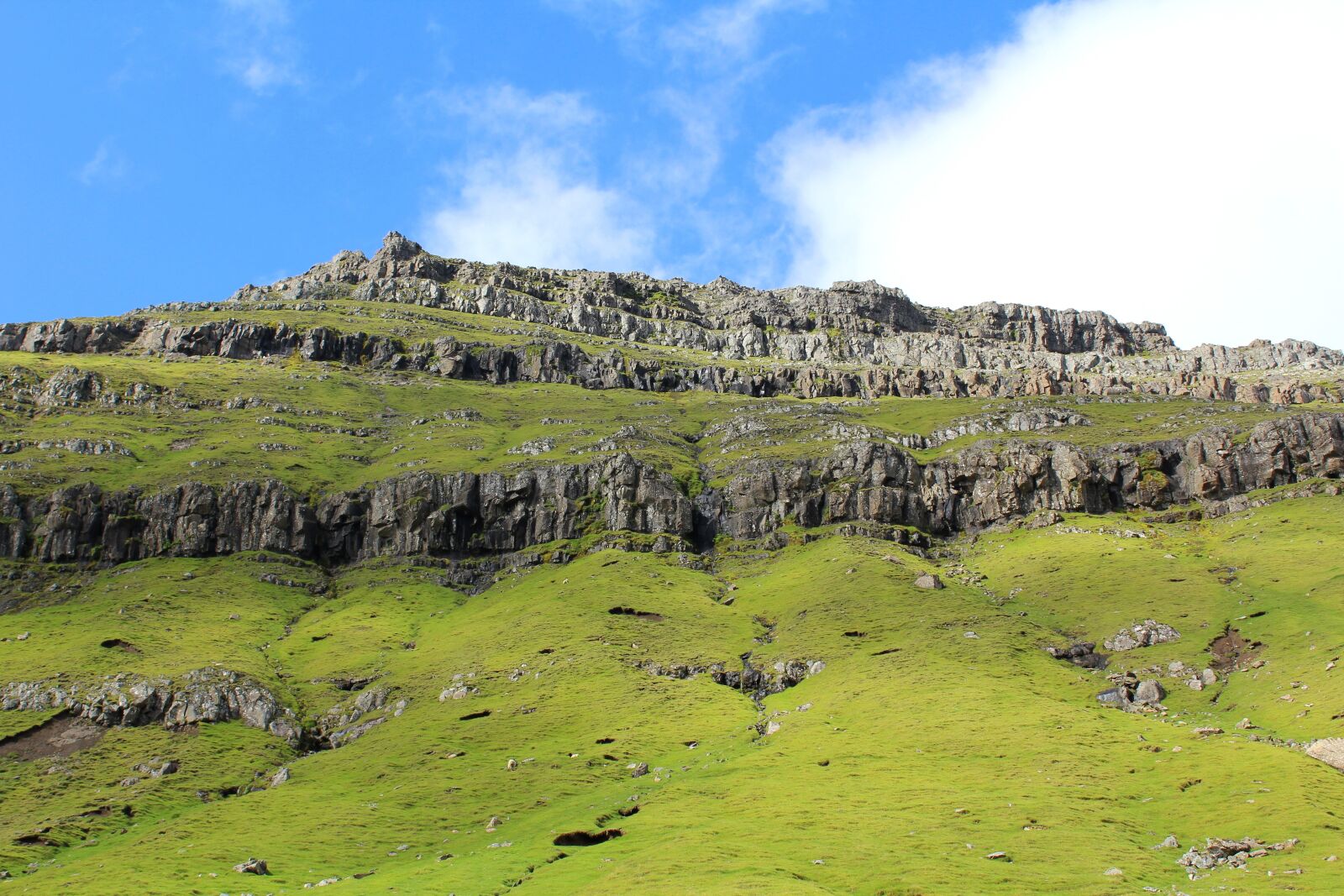 Canon EOS 1300D (EOS Rebel T6 / EOS Kiss X80) sample photo. Mountain side, funningur, eysturoy photography