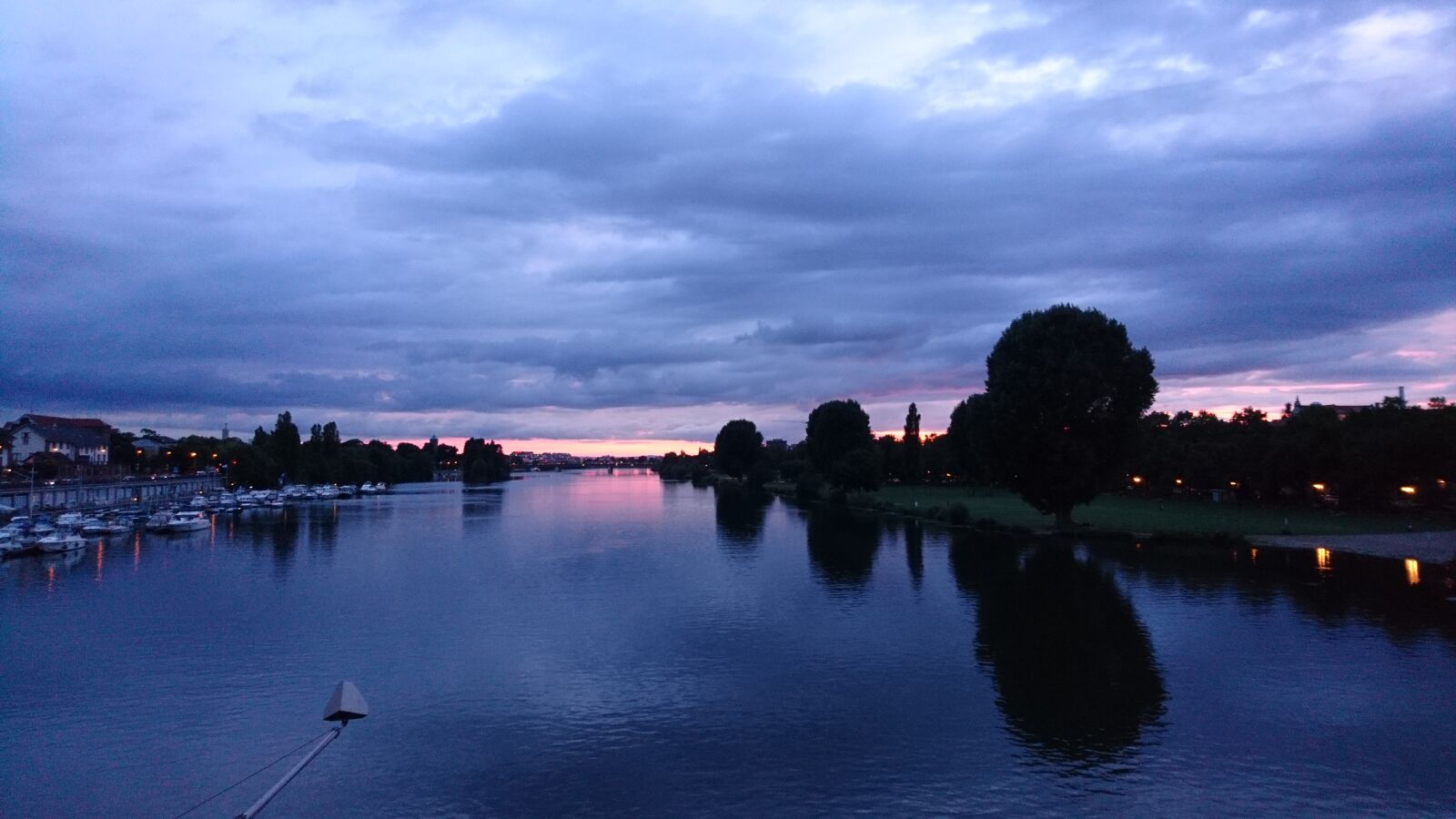 Sony Xperia X sample photo. Boat, clouds, dawn, lights photography