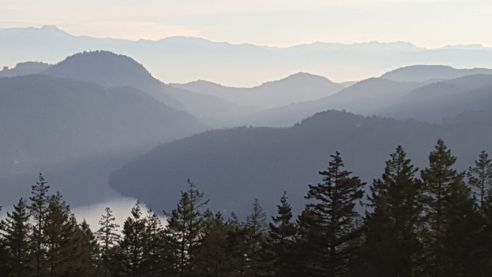 Samsung Galaxy S6 sample photo. Malahat, misty, mountains photography