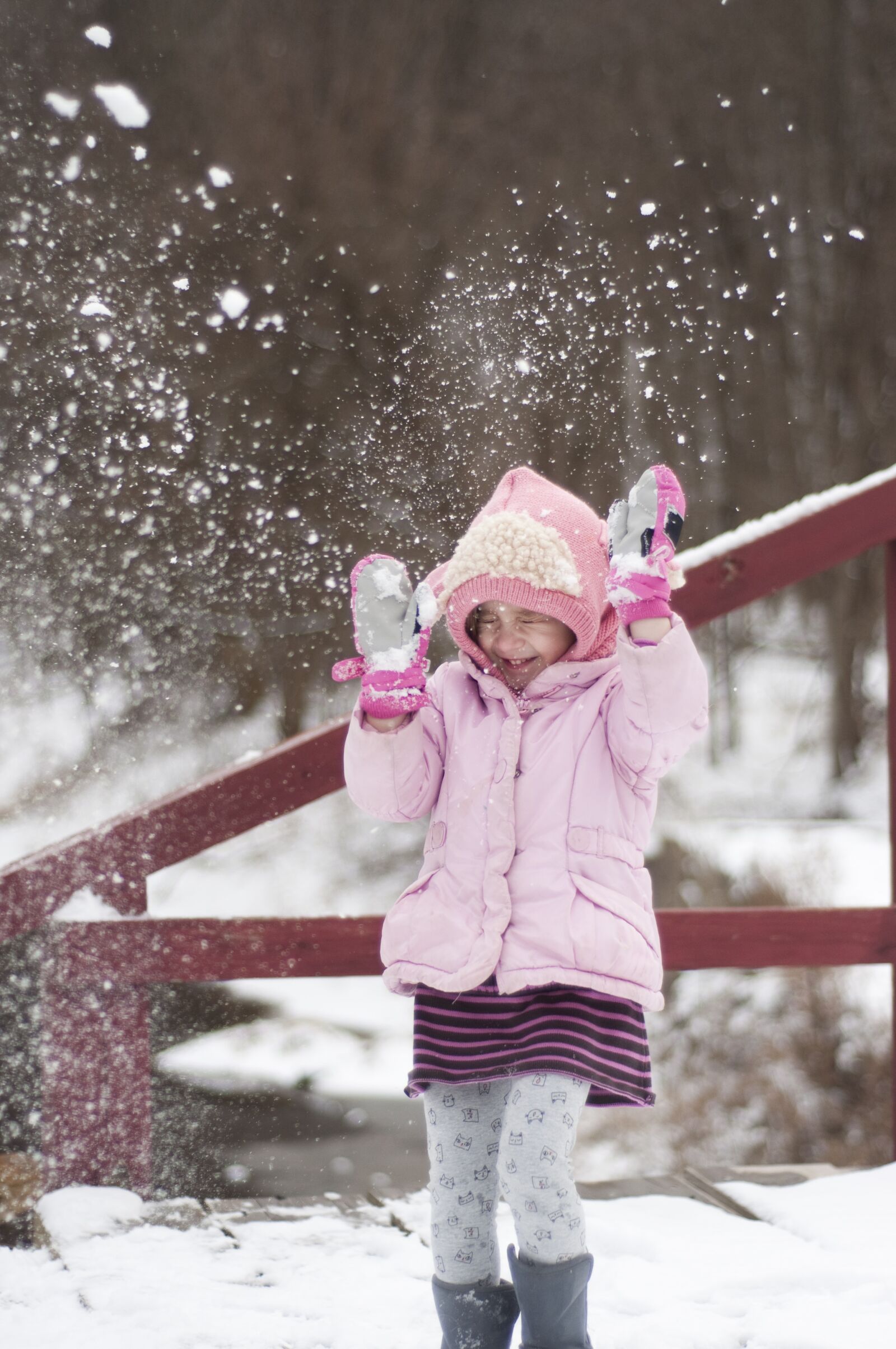 Nikon D90 sample photo. Throwing, snowball, winter photography
