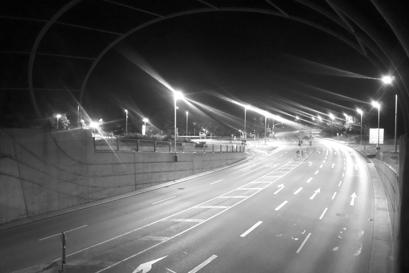 Sony a5100 sample photo. Night, road, light photography