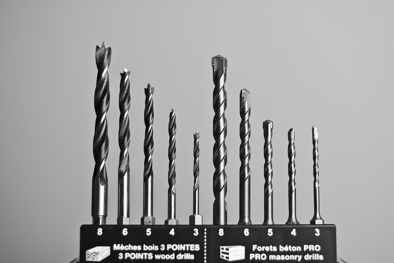 Nikon D60 sample photo. Drill, bits, craftsman, black photography