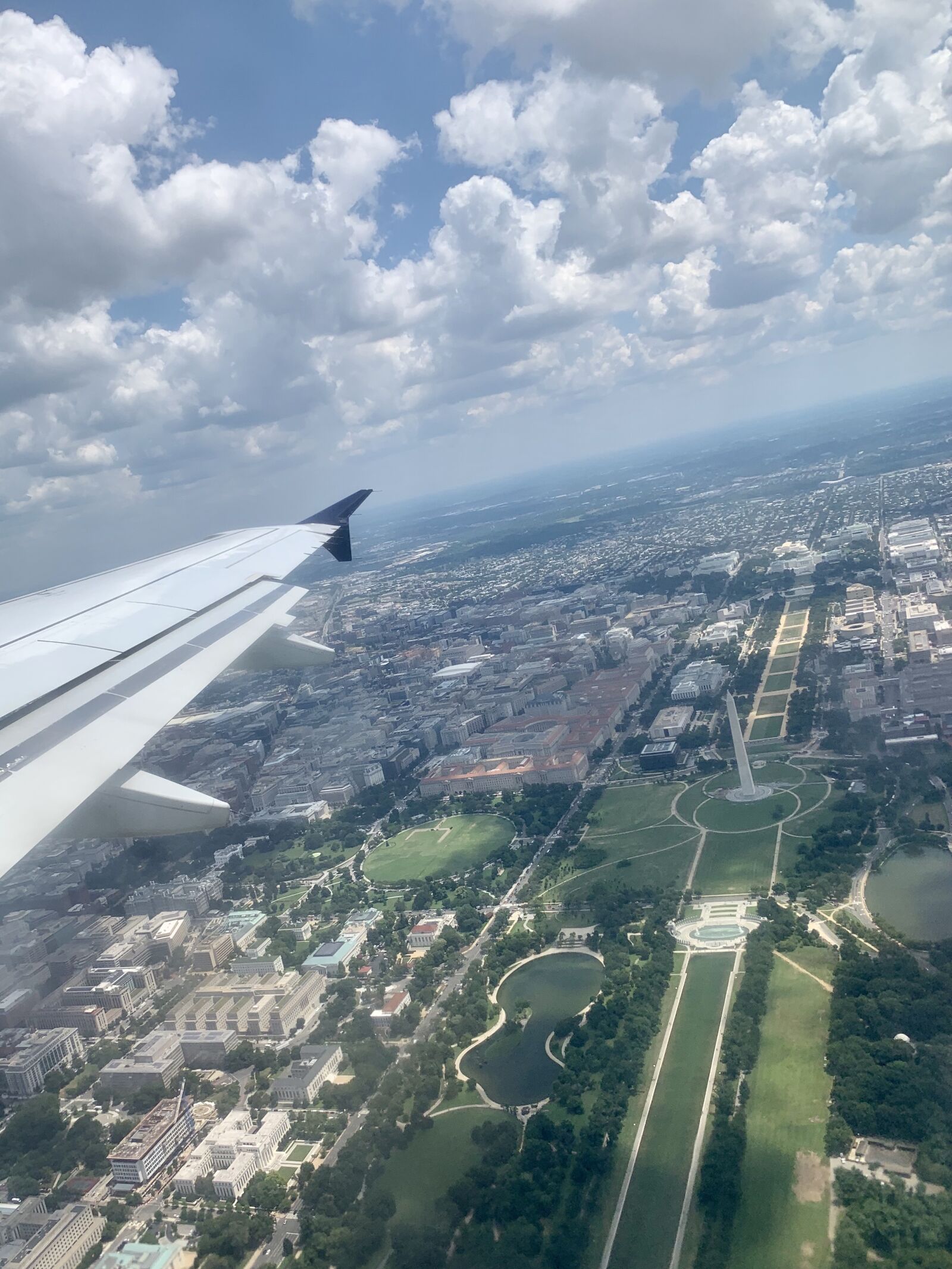 iPhone XR back camera 4.25mm f/1.8 sample photo. National mall, capital, airplane photography