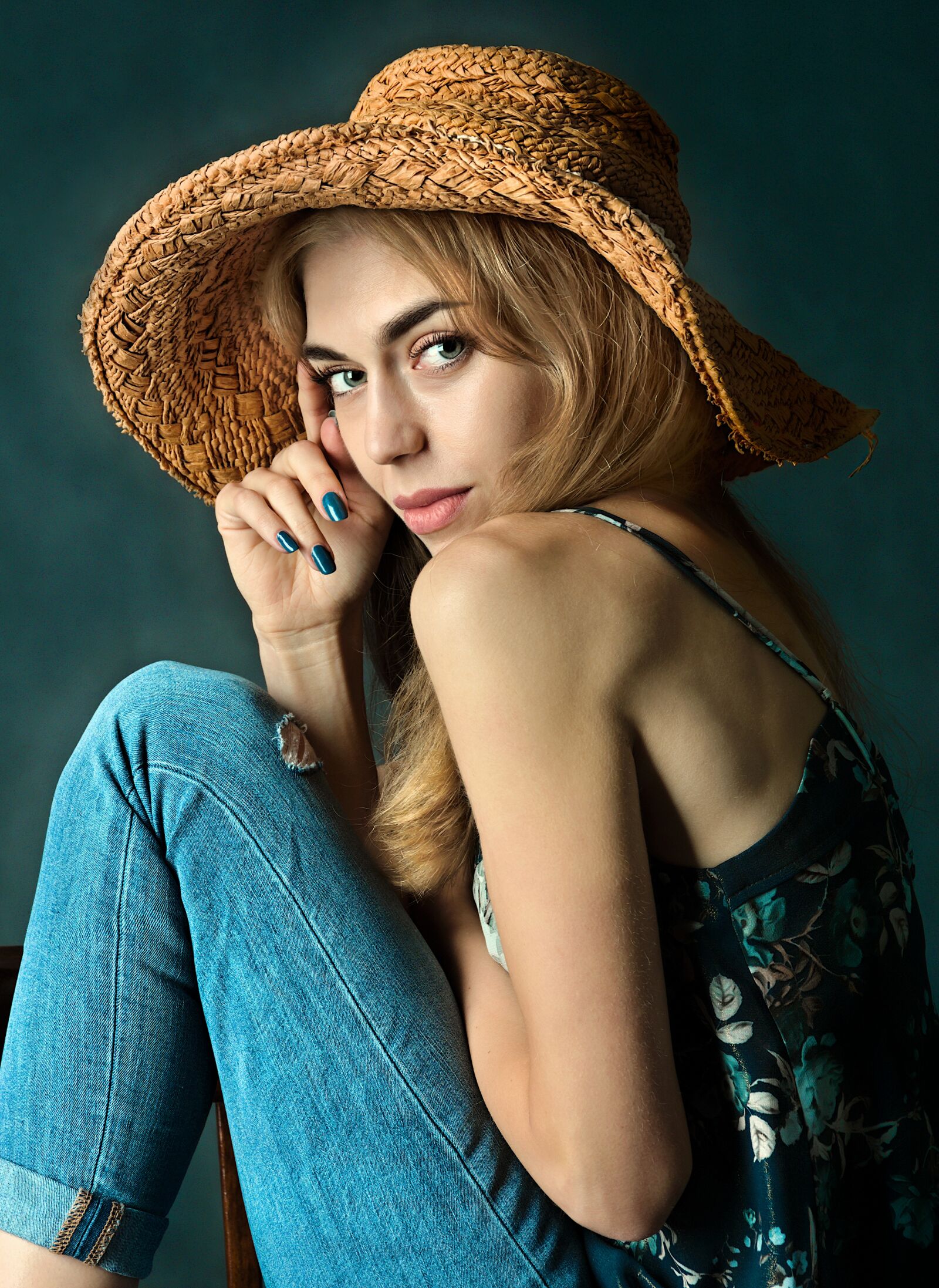 Nikon D7000 sample photo. Girl, beauty, hat photography