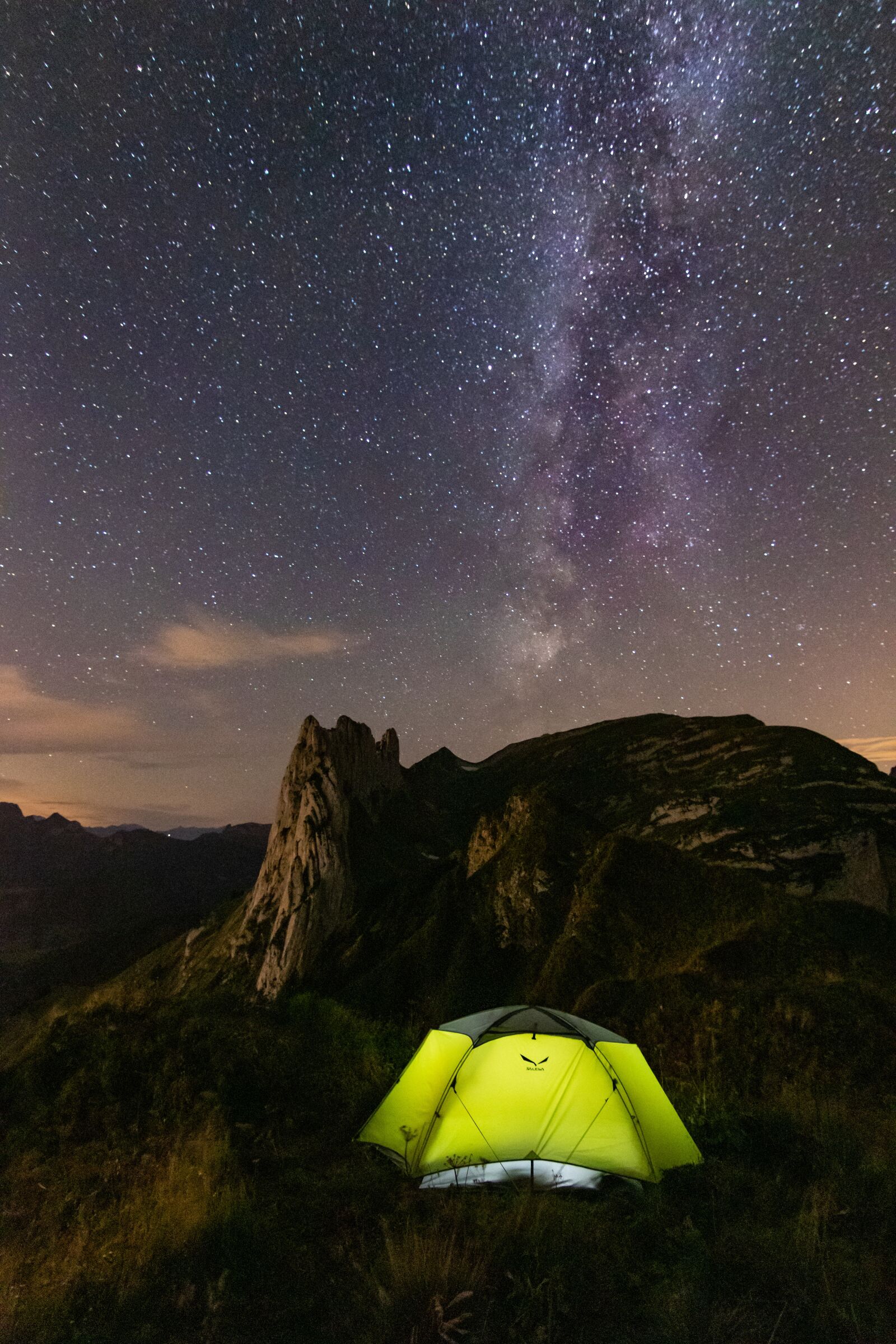 Tokina AT-X Pro 11-16mm F2.8 DX II sample photo. Milky way, tent, mountains photography