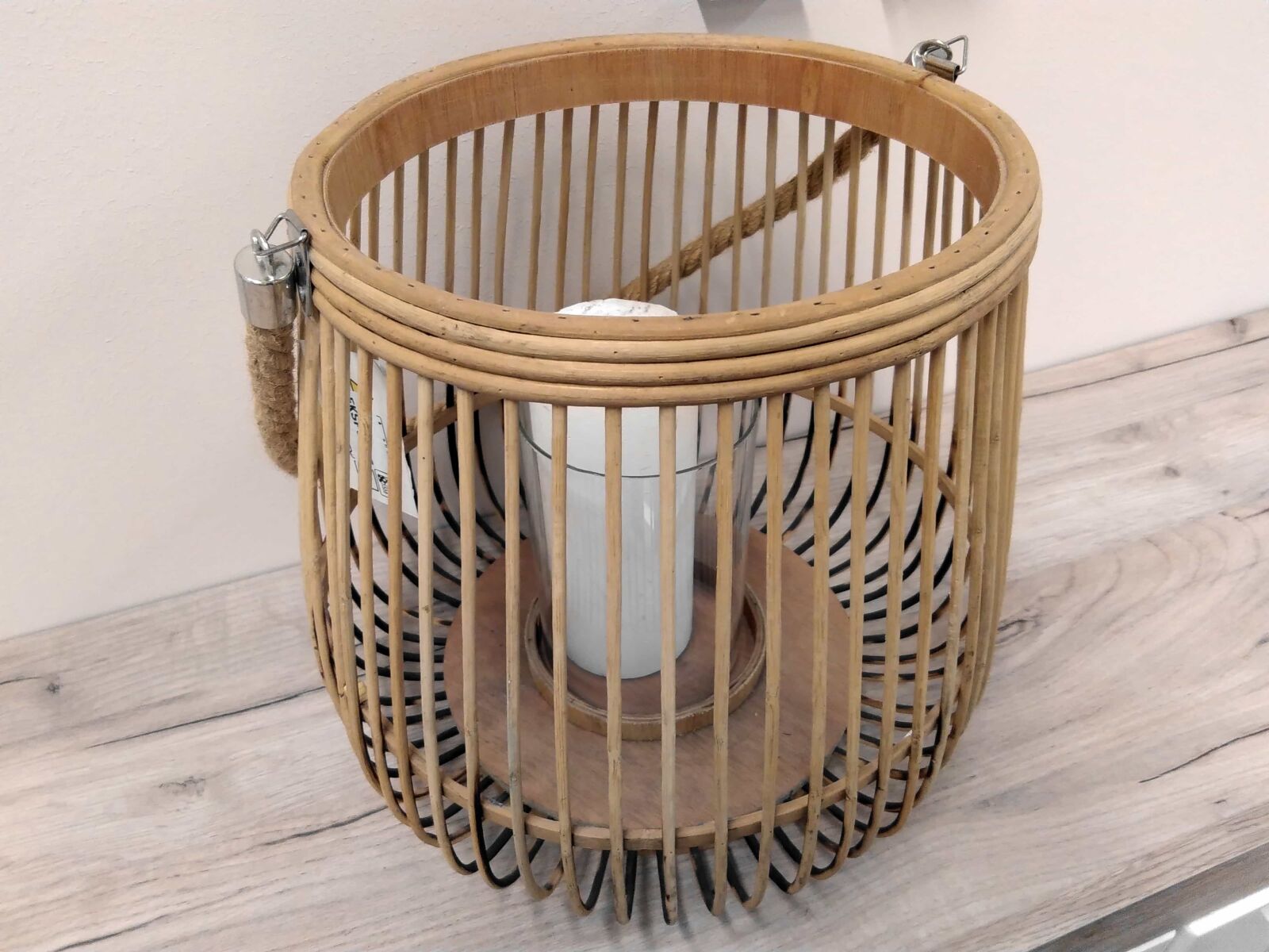 Lenovo S60-A sample photo. White candle, wicker basket photography