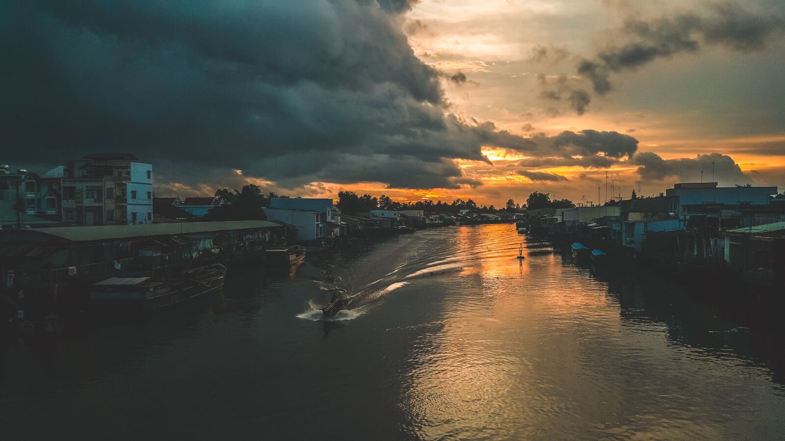 Samsung Galaxy Note5 sample photo. Sunset, river, dimensional landscapes photography