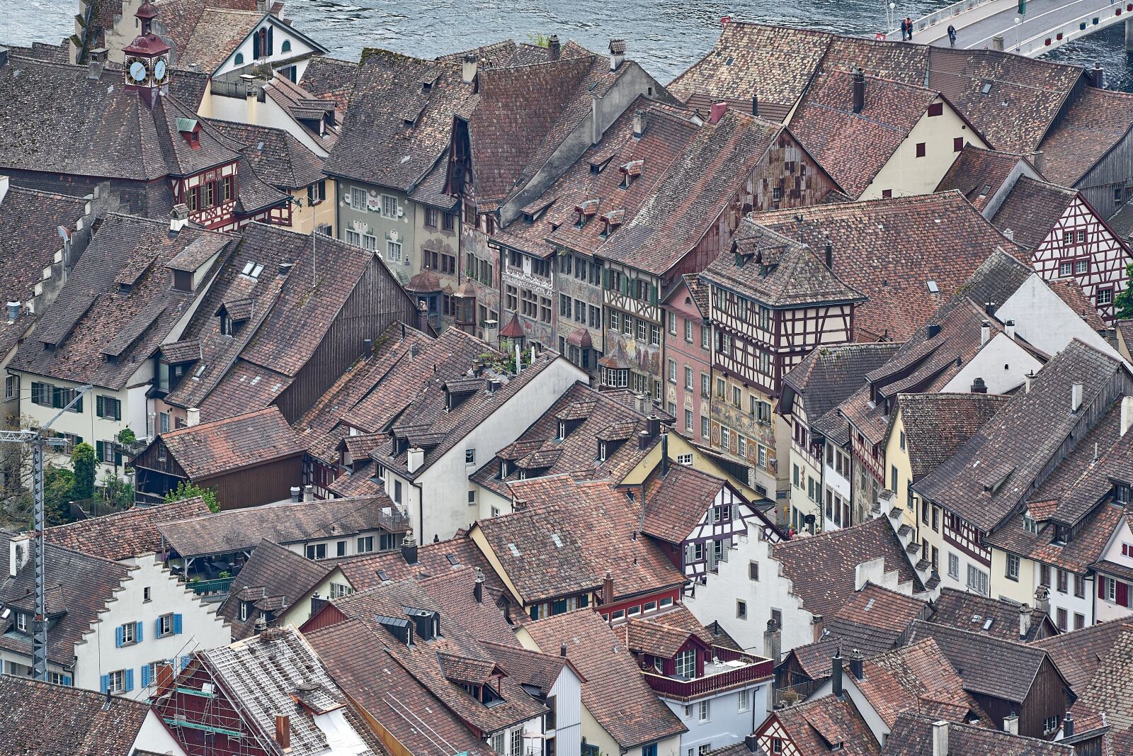 Sony FE 100-400mm F4.5-5.6 GM OSS sample photo. Stein am rhein, roofs photography