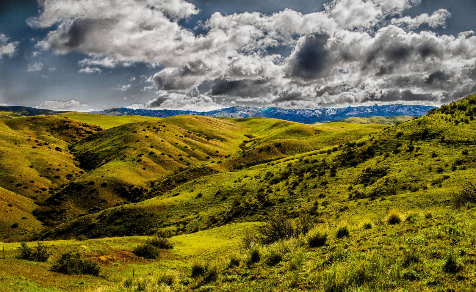Nikon D5100 sample photo. Clouds, hillside, landscape, spring photography