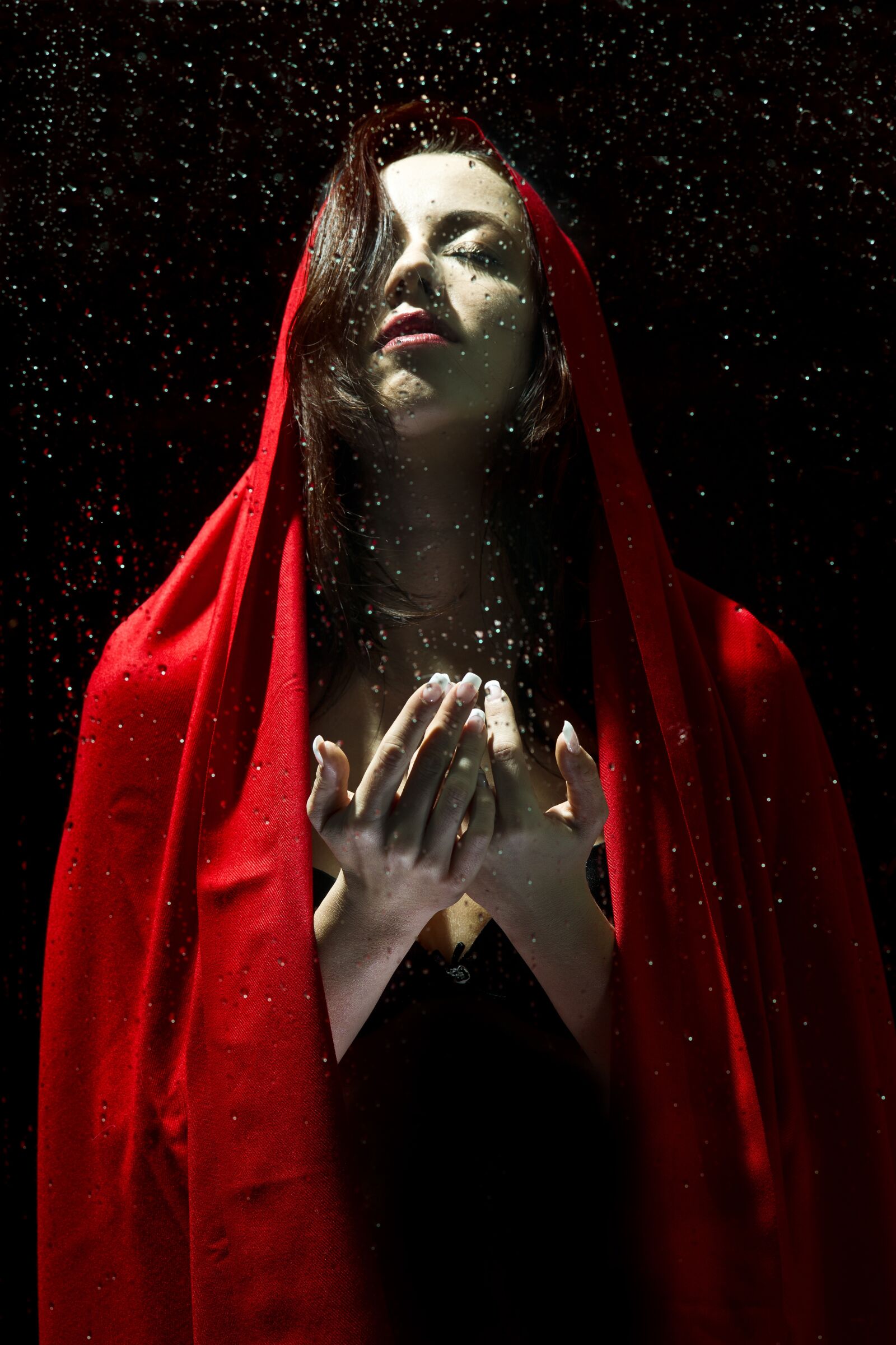 Sony Alpha DSLR-A850 sample photo. Red, fabric, woman photography