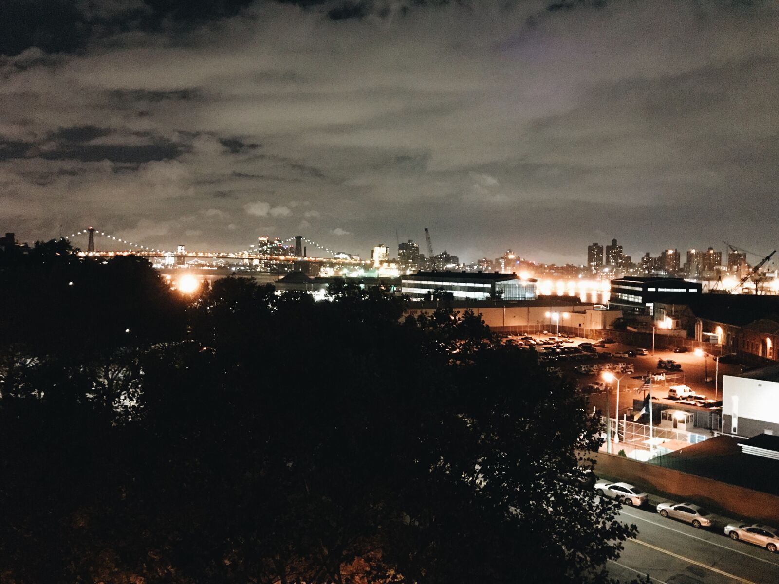Apple iPhone 7 Plus sample photo. Brooklyn, bridge, citylights, night photography