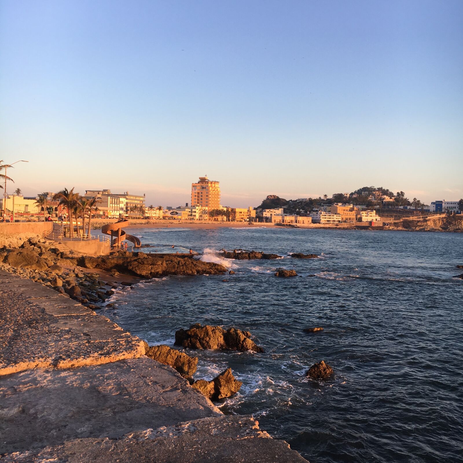 Apple iPhone 6s sample photo. Mazatlan, beach, seawall photography