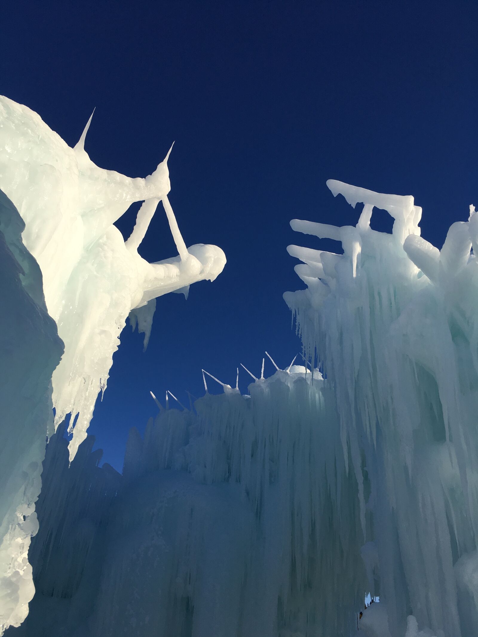 iPhone SE back camera 4.15mm f/2.2 sample photo. Ice, castle, canada photography