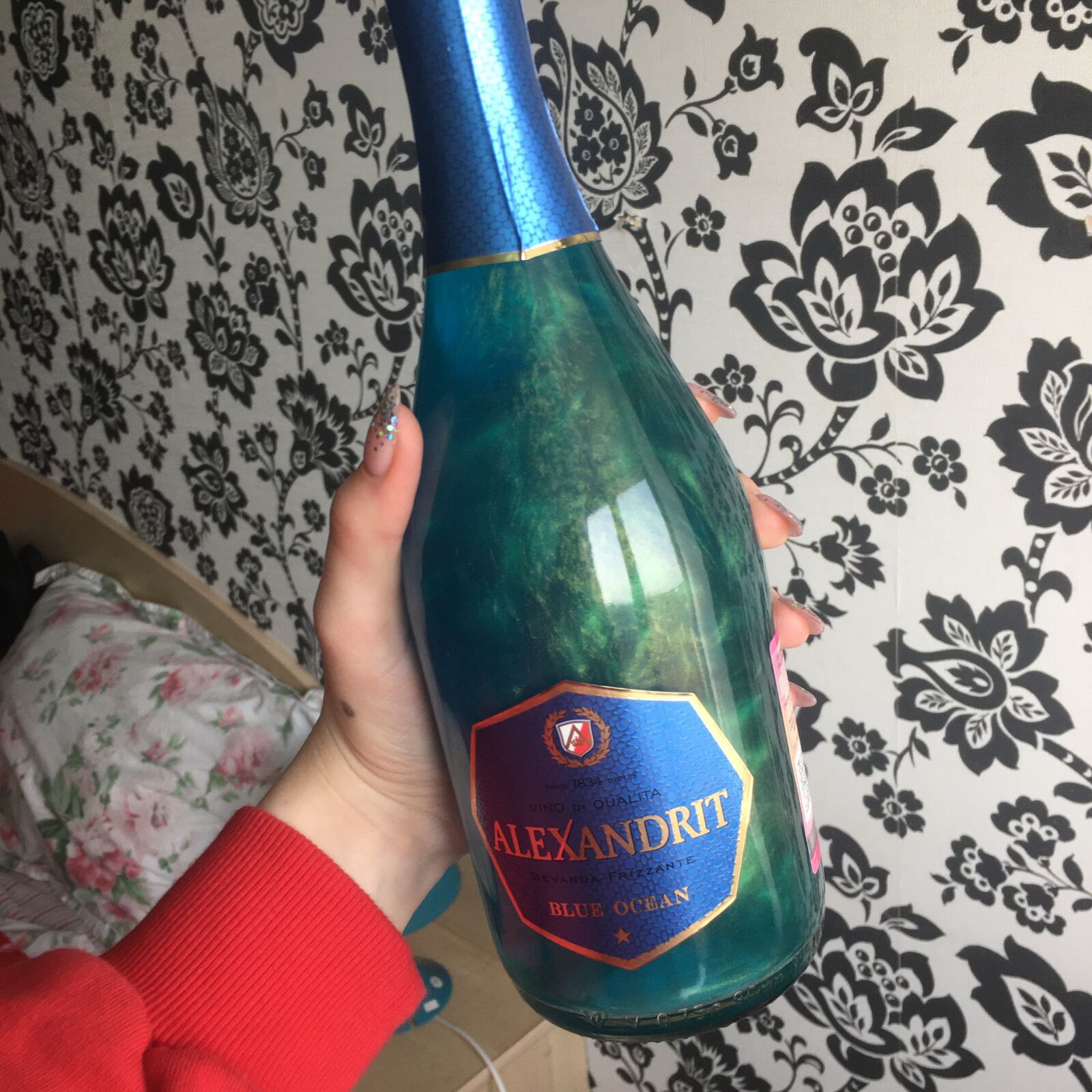 Apple iPhone 6s sample photo. Champagne, blue, drink photography