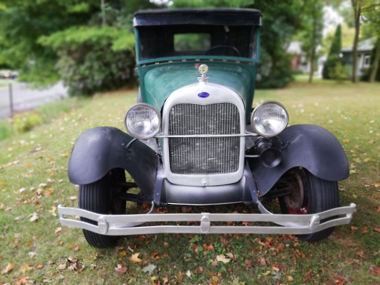 HUAWEI P20 lite sample photo. Old car, green car photography