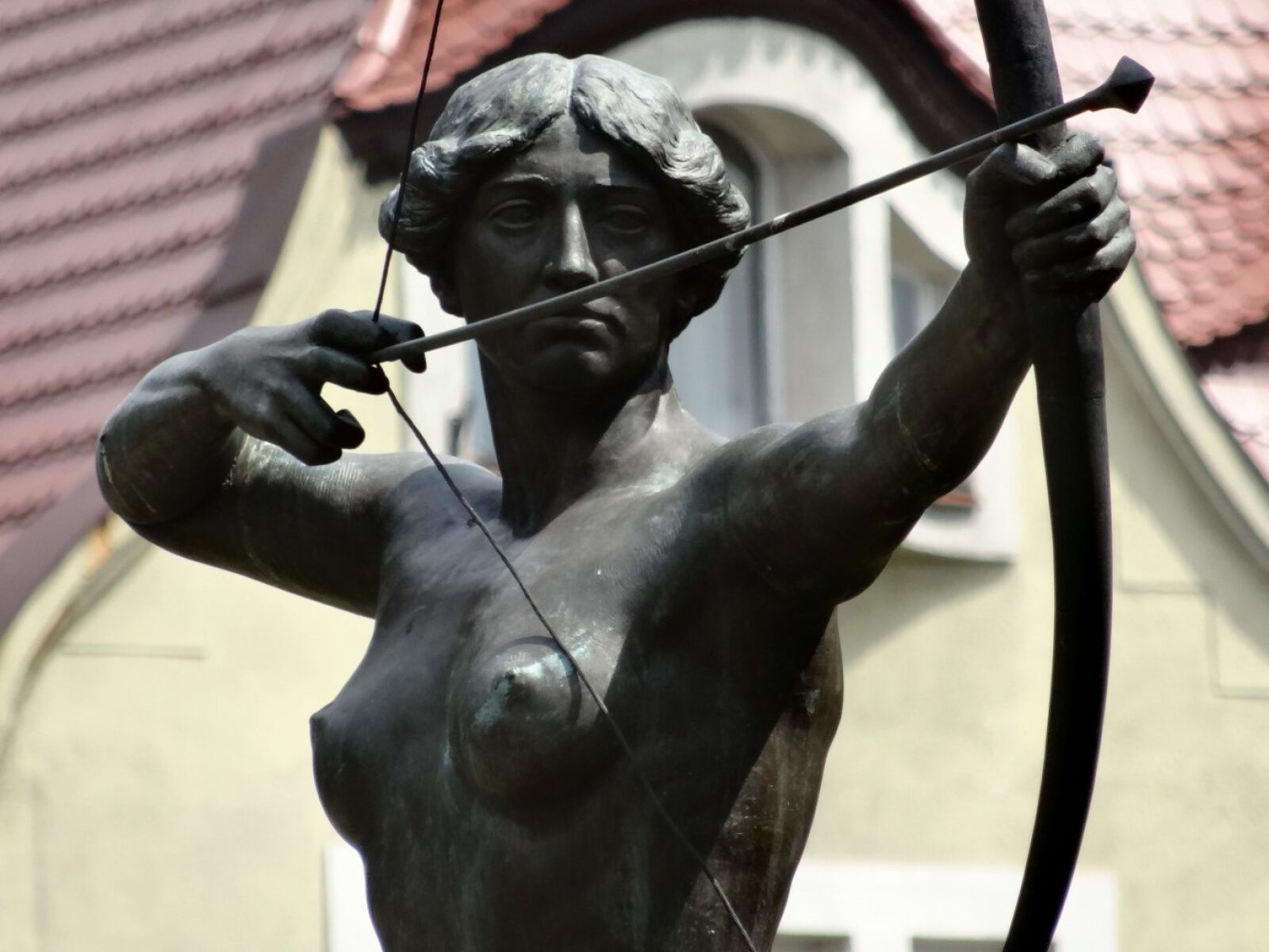 Sony Cyber-shot DSC-HX20V sample photo. Luczniczka, bydgoszcz, statue photography