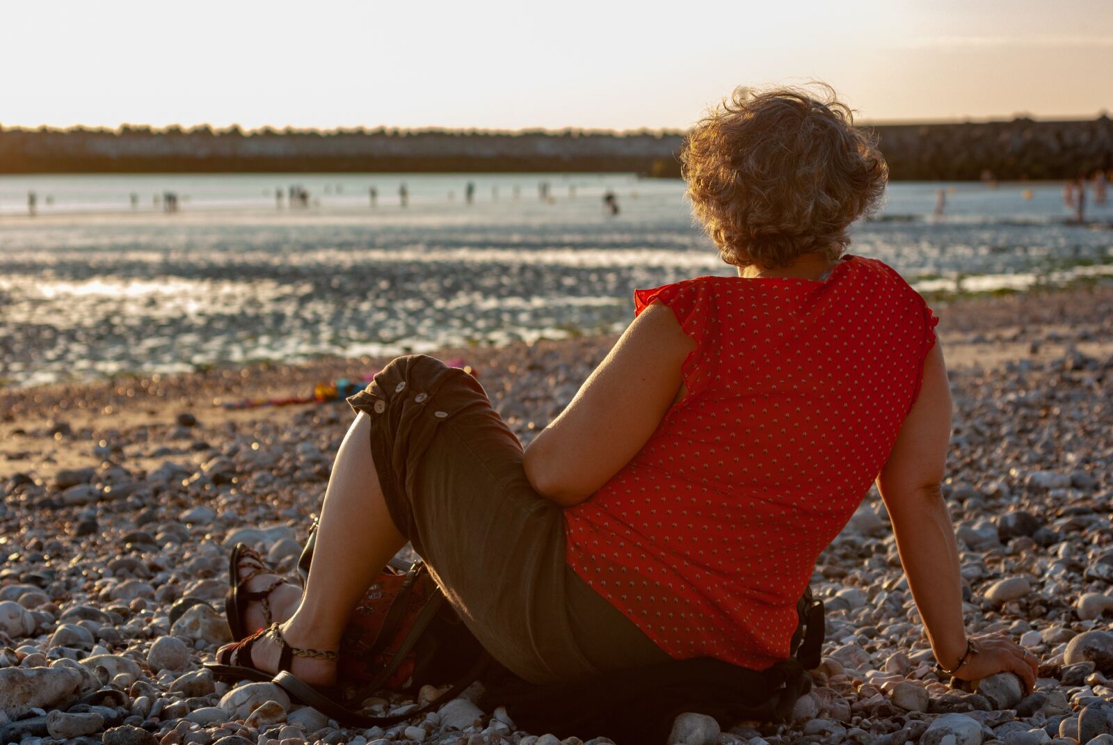 Nikon D80 sample photo. Beach, shadow, sunset photography