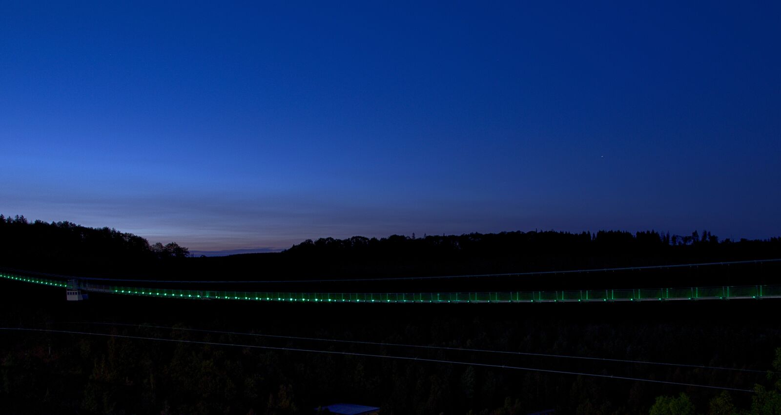 Nikon D3300 sample photo. Blue hour, suspension bridge photography