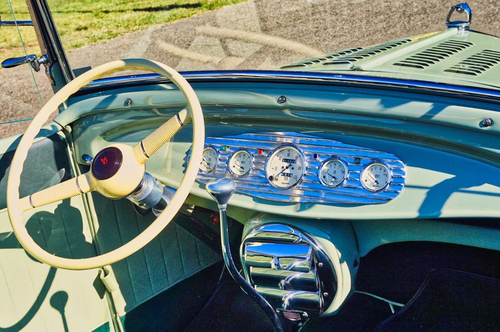 Sony a5100 sample photo. Auto, oldtimer, steering wheel photography