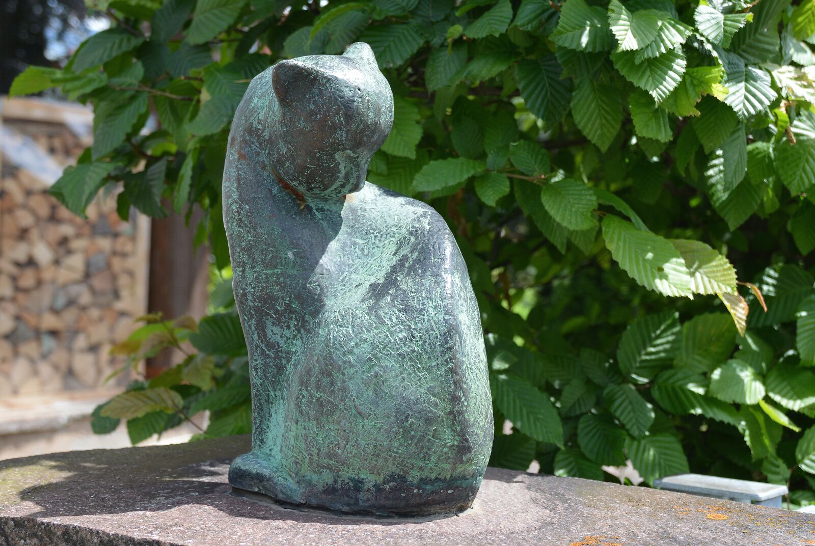 Nikon D3200 sample photo. Cat from stone, sculpture photography