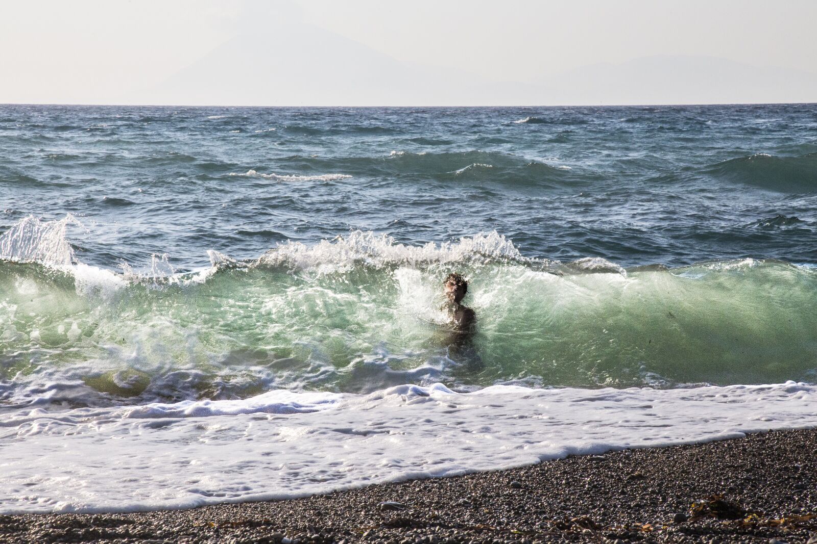 Canon EOS 6D + Canon EF 24-105mm F4L IS USM sample photo. Waves, sea, child photography